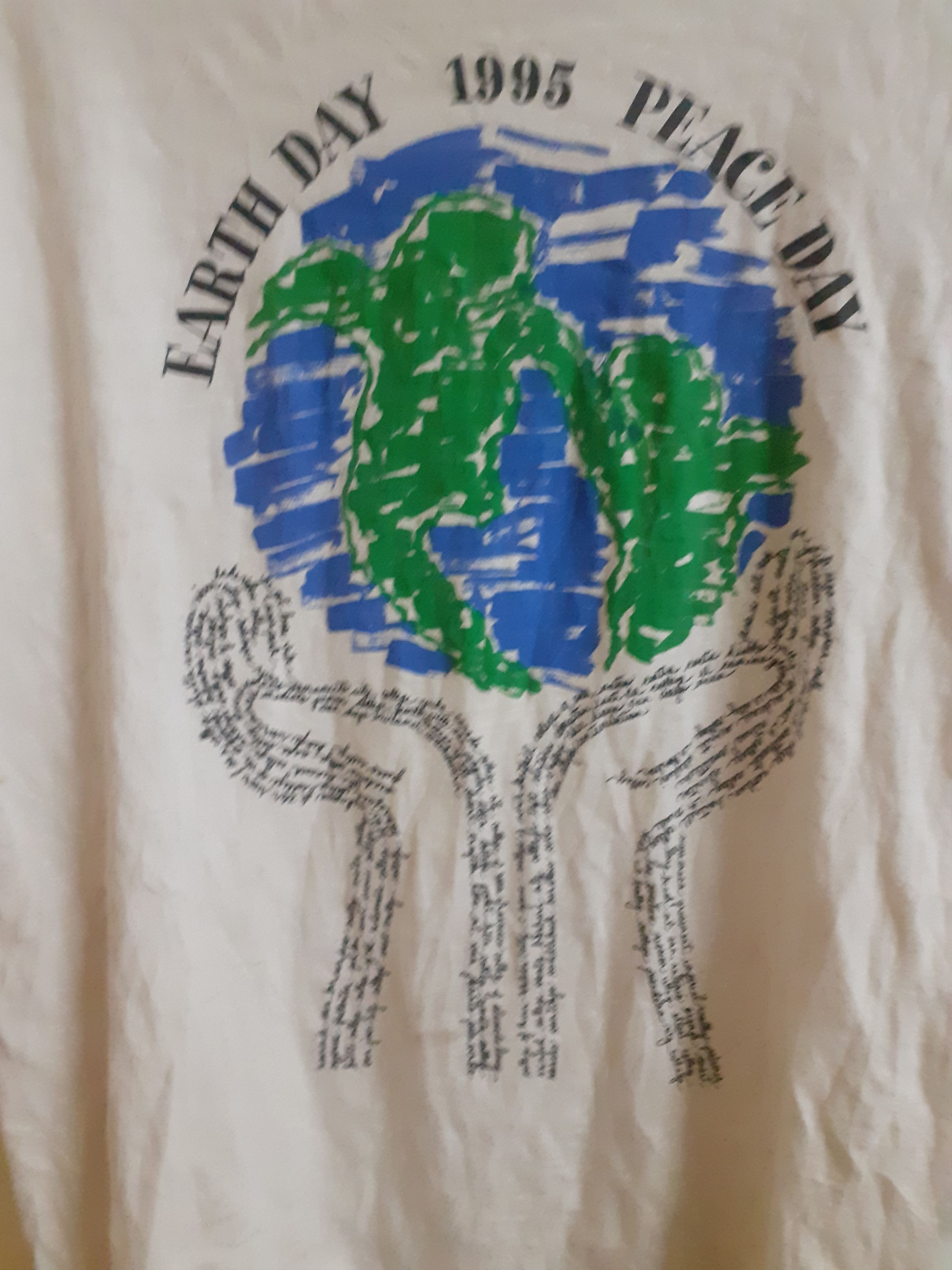 Art Comes First Vintage Earth Day 1995 Peace Day T Shirt Size US XL / EU 56 / 4 - 3 Thumbnail