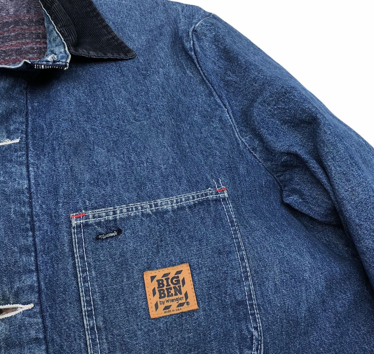 Wrangler 80s Big BEN By Wrangler Chore Jacket Workwear Woollen Lining Size US L / EU 52-54 / 3 - 5 Thumbnail