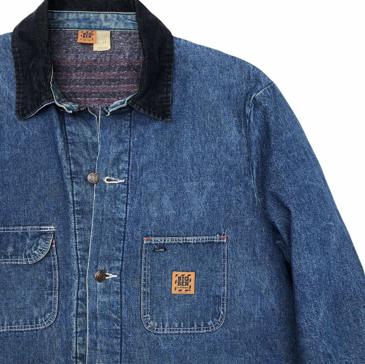 Wrangler 80s Big BEN By Wrangler Chore Jacket Workwear Woollen Lining Size US L / EU 52-54 / 3 - 6 Thumbnail