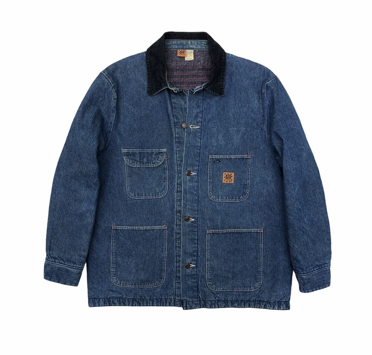 Wrangler 80s Big BEN By Wrangler Chore Jacket Workwear Woollen Lining Size US L / EU 52-54 / 3 - 1 Thumbnail