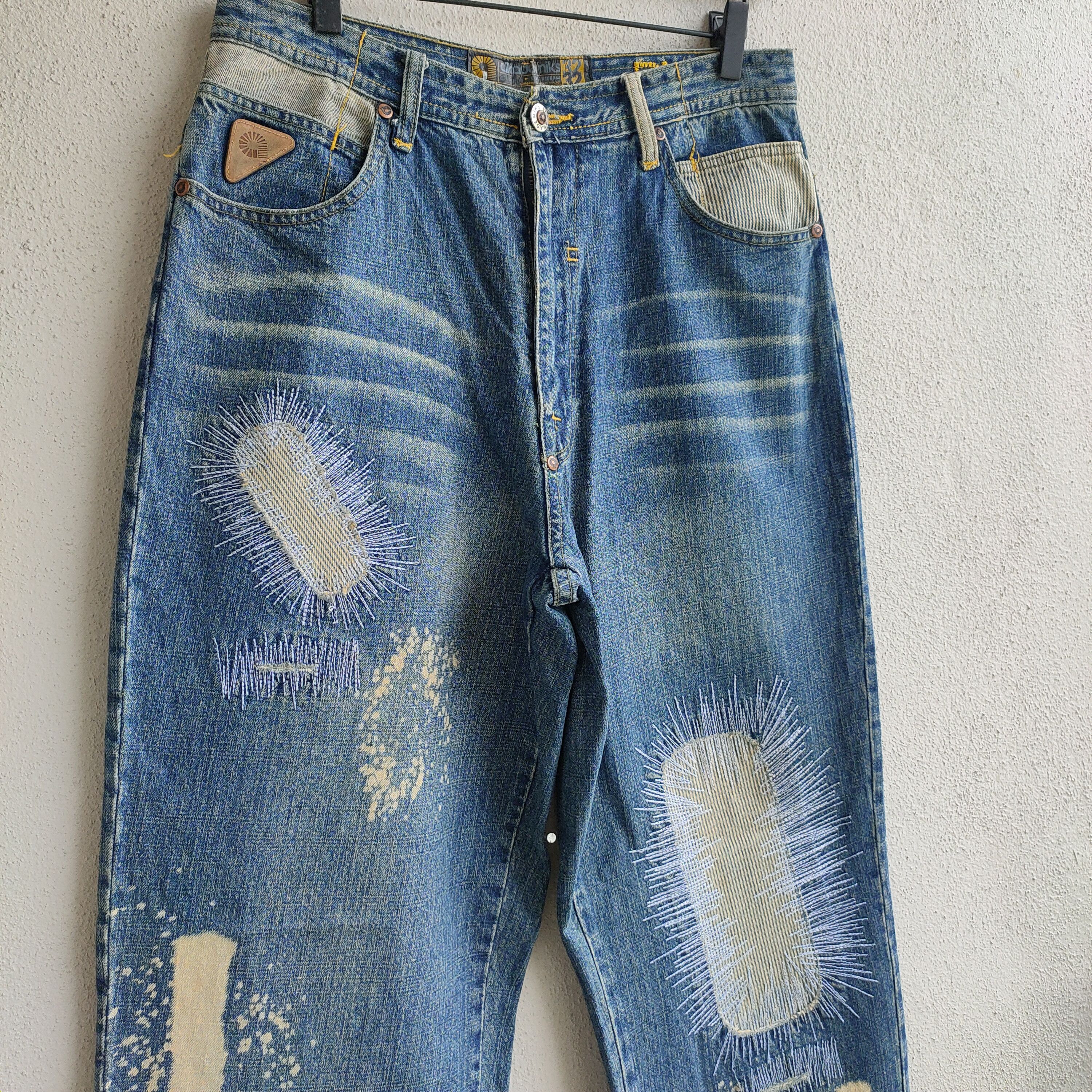Japanese Brand Vintage Akademiks Hip Hop Baggy Bleach Distressed Jeans Size US 30 / EU 46 - 4 Thumbnail