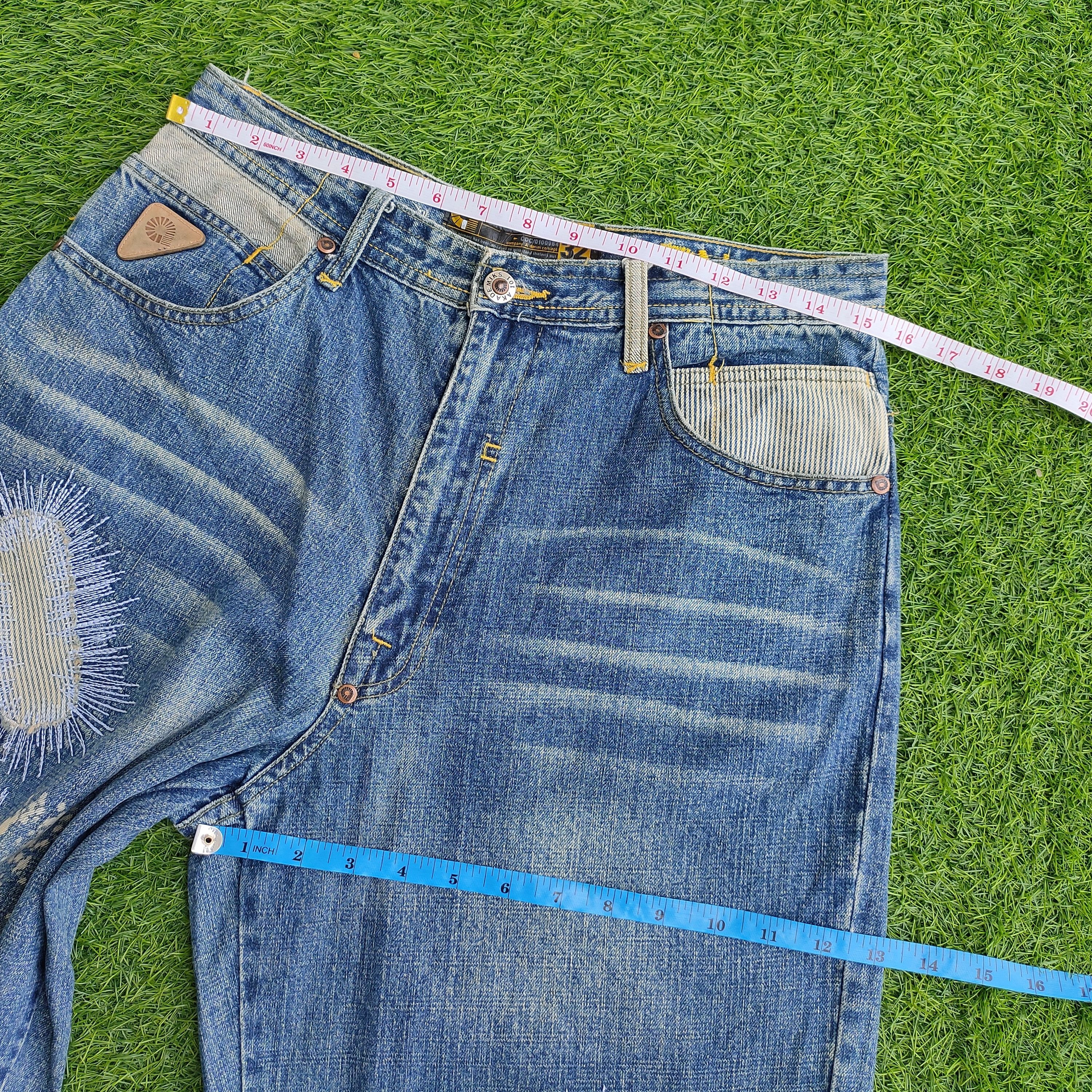 Japanese Brand Vintage Akademiks Hip Hop Baggy Bleach Distressed Jeans Size US 30 / EU 46 - 10 Thumbnail