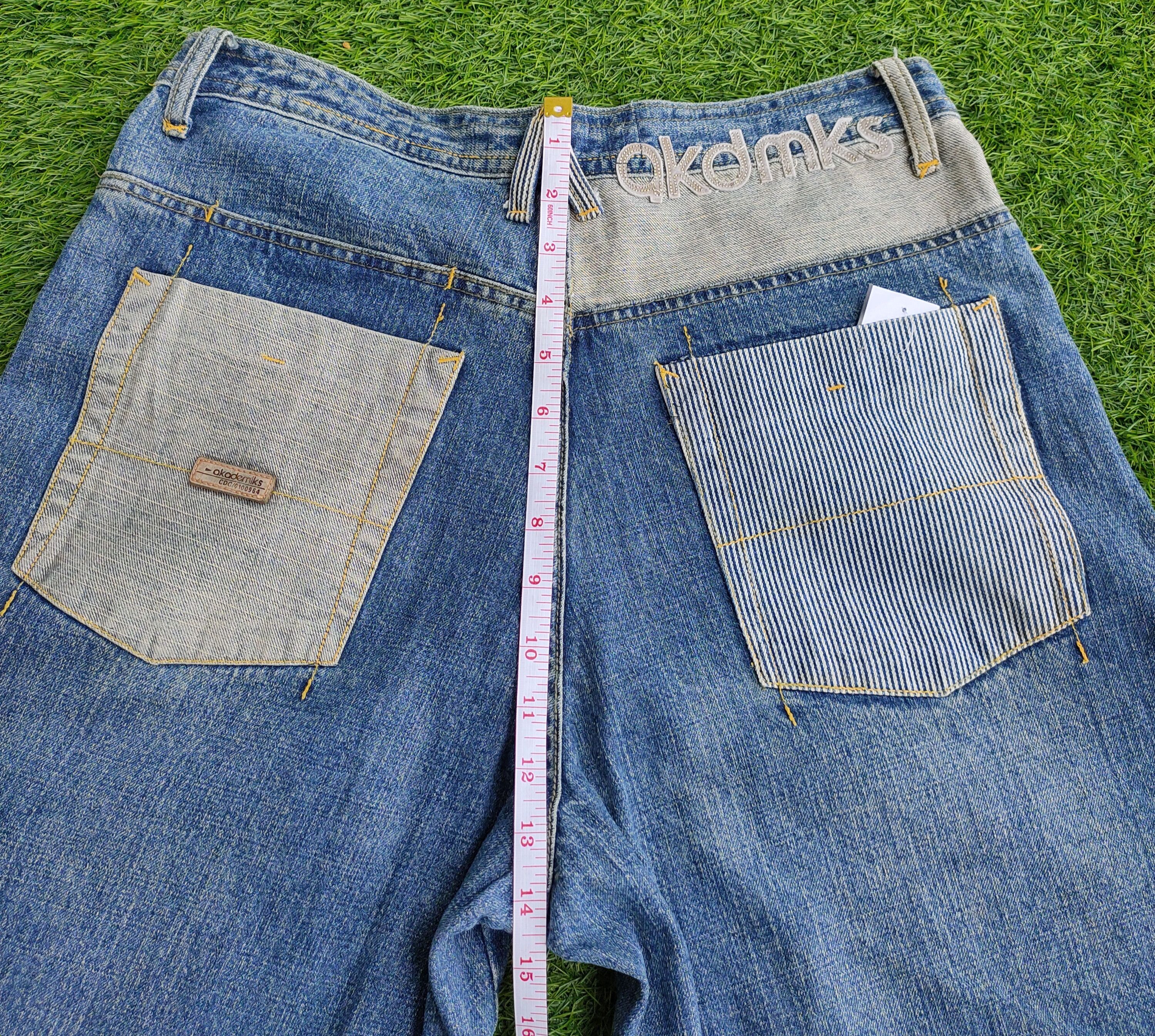 Japanese Brand Vintage Akademiks Hip Hop Baggy Bleach Distressed Jeans Size US 30 / EU 46 - 11 Thumbnail