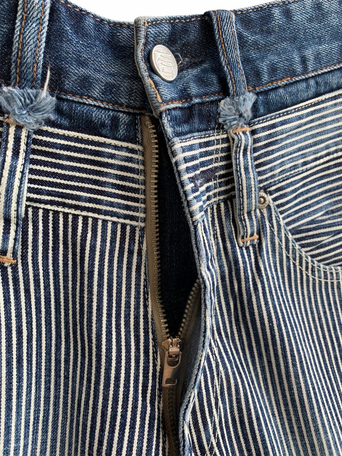 Japanese Brand Vintage japanese Brand Double Layer Hickory Jeans Size US 29 - 10 Thumbnail