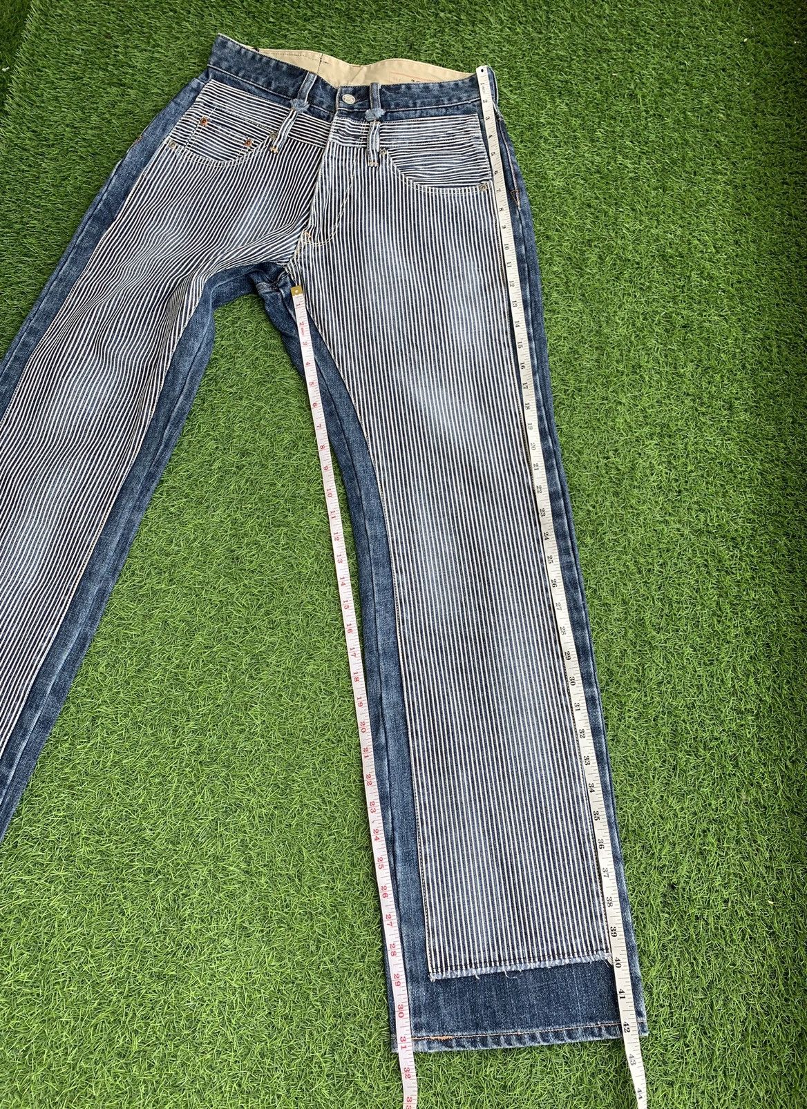 Japanese Brand Vintage japanese Brand Double Layer Hickory Jeans Size US 29 - 16 Thumbnail