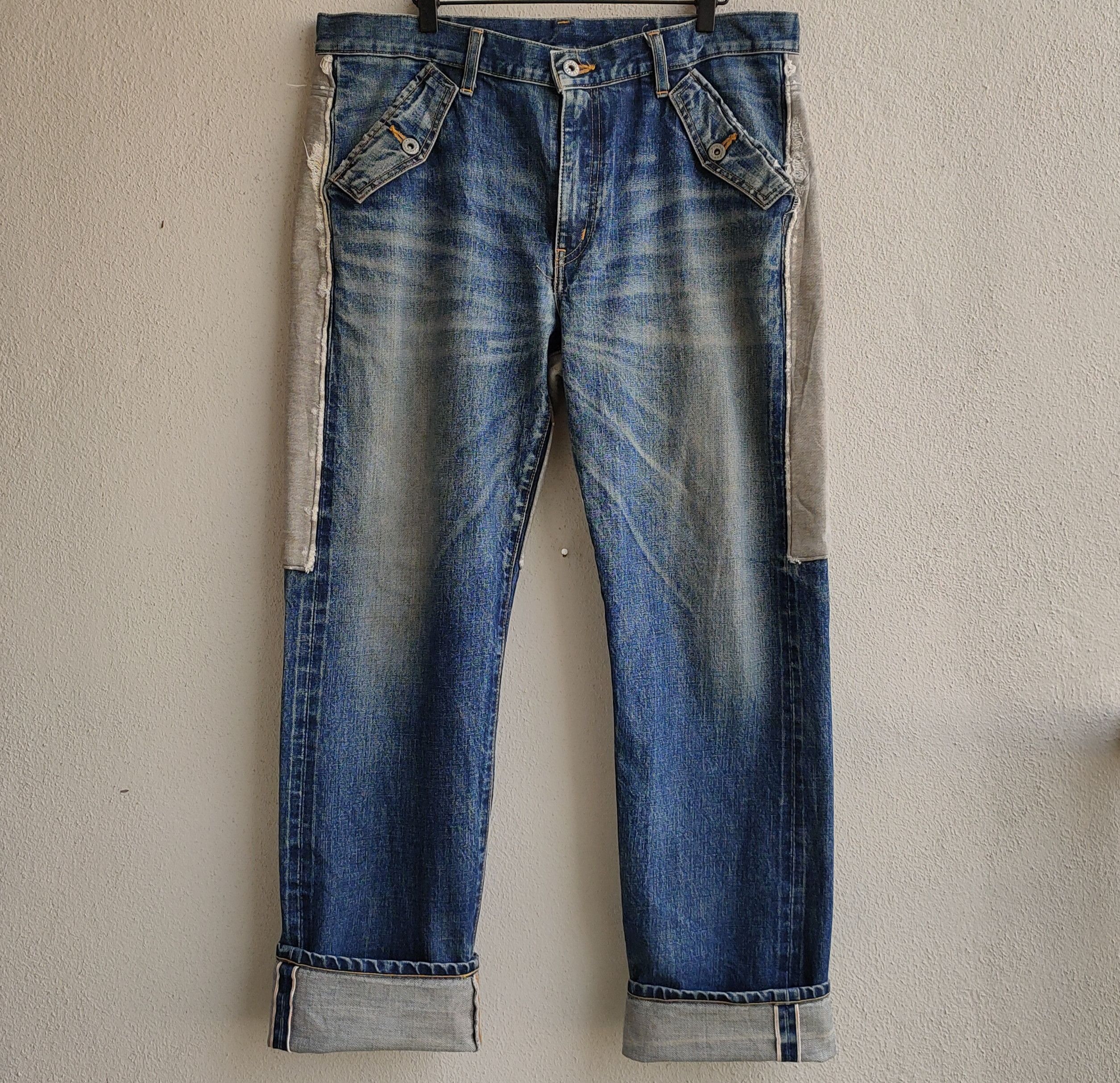 WHIZ LIMTED PATCH DENIM PANTS BLUE 36