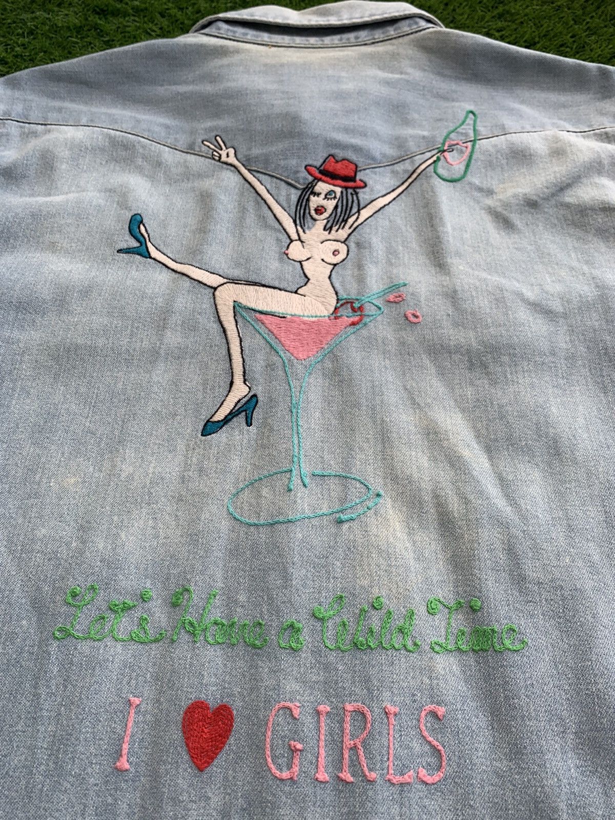 Japanese Brand Vintage Wacko Maria Rockers Trip Embroider Sexy Girls Size US L / EU 52-54 / 3 - 4 Thumbnail