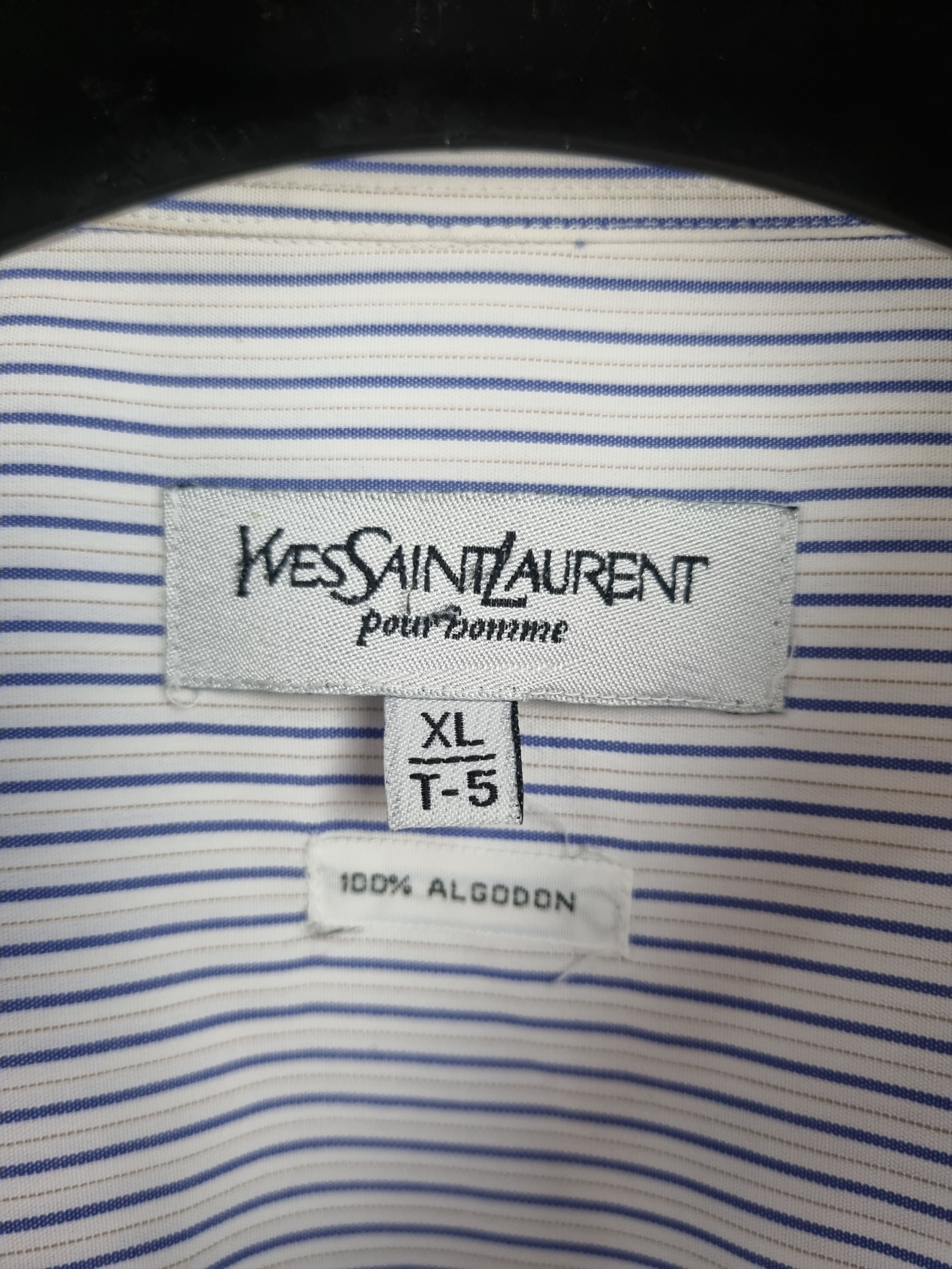 Yves Saint Laurent 90s YSL Yves Saint Laurent Pour Homme shirt Vintage Size US XL / EU 56 / 4 - 9 Thumbnail