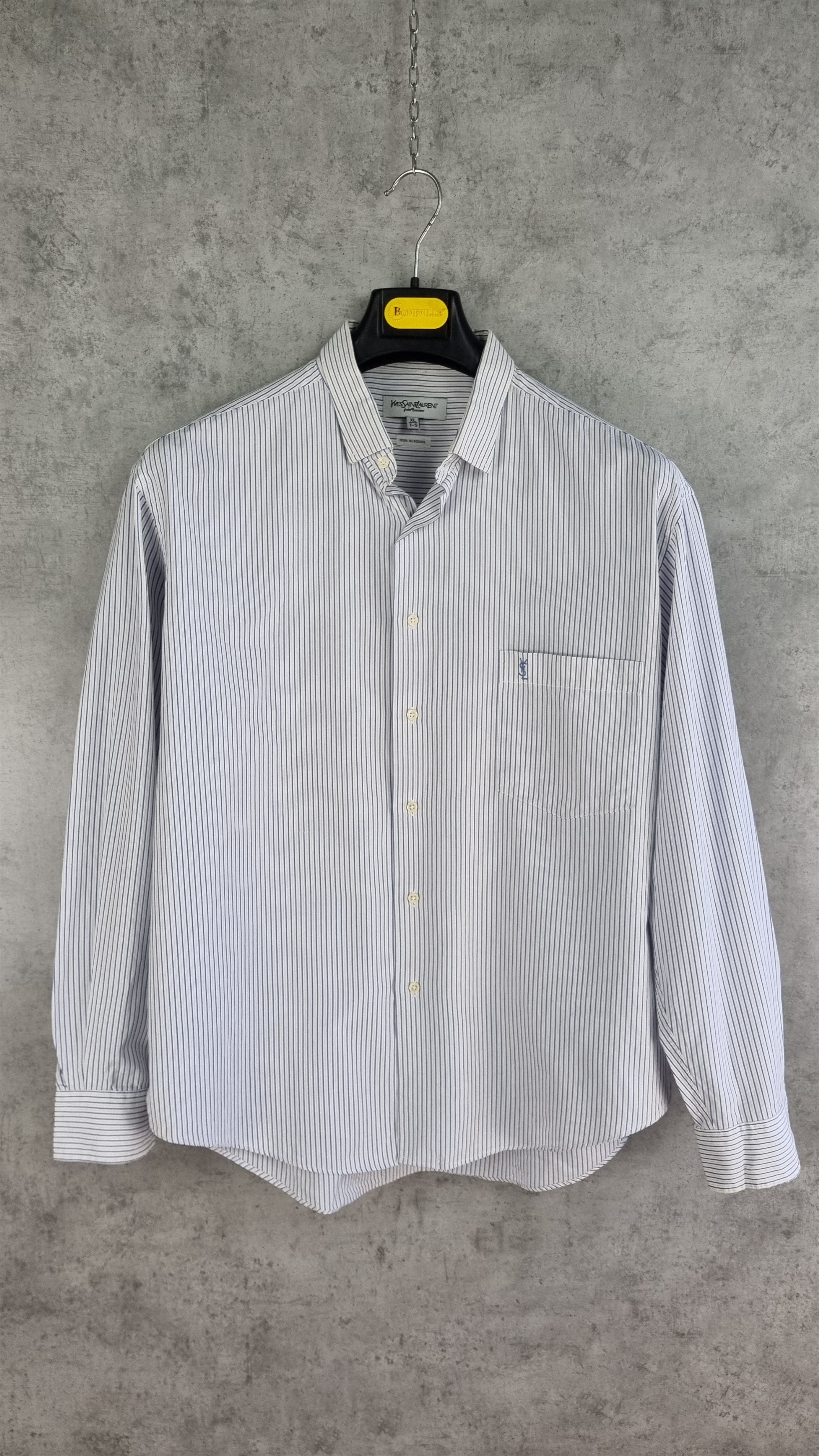Yves Saint Laurent 90s YSL Yves Saint Laurent Pour Homme shirt Vintage Size US XL / EU 56 / 4 - 7 Thumbnail