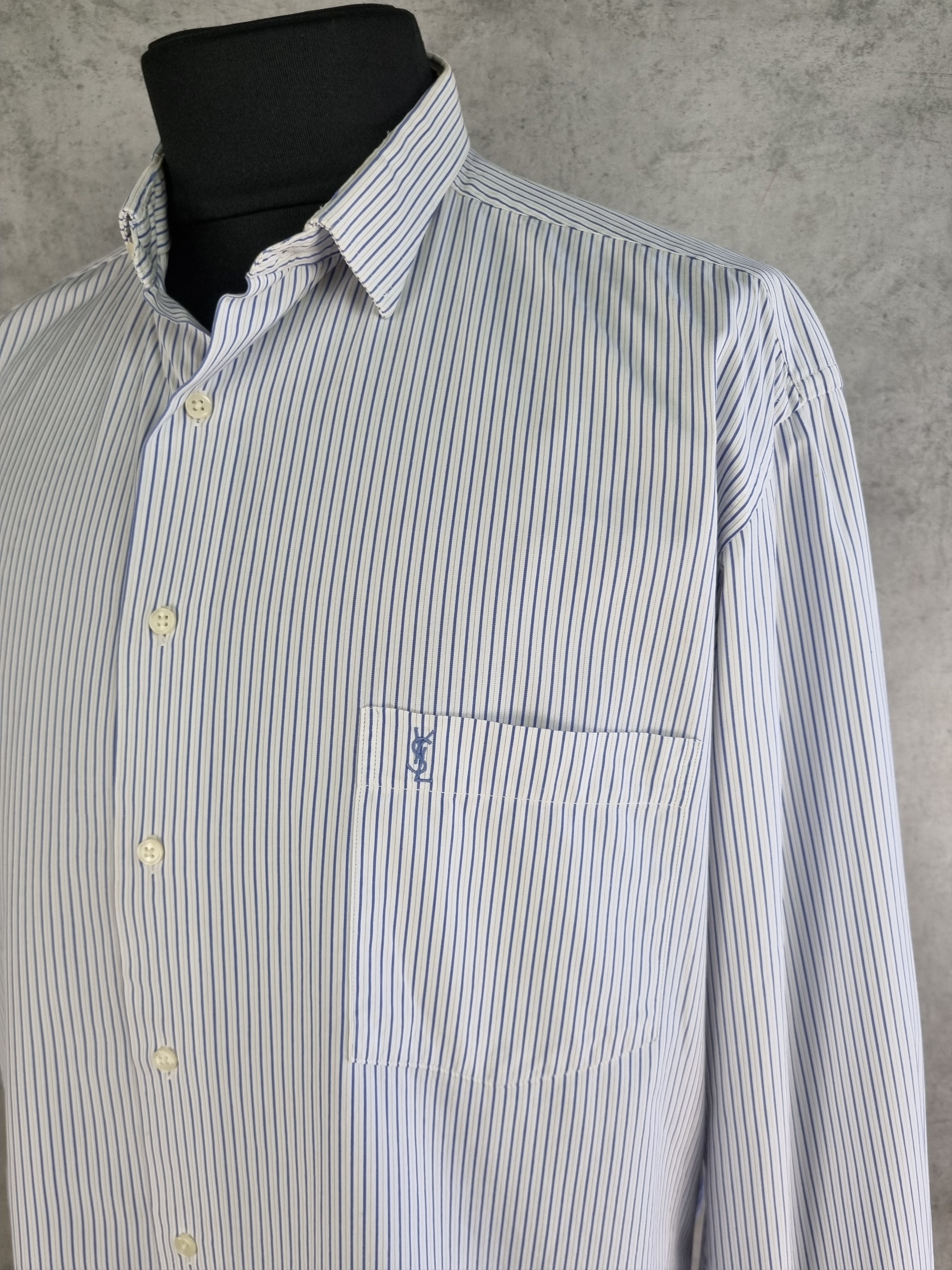 Yves Saint Laurent 90s YSL Yves Saint Laurent Pour Homme shirt Vintage Size US XL / EU 56 / 4 - 1 Thumbnail