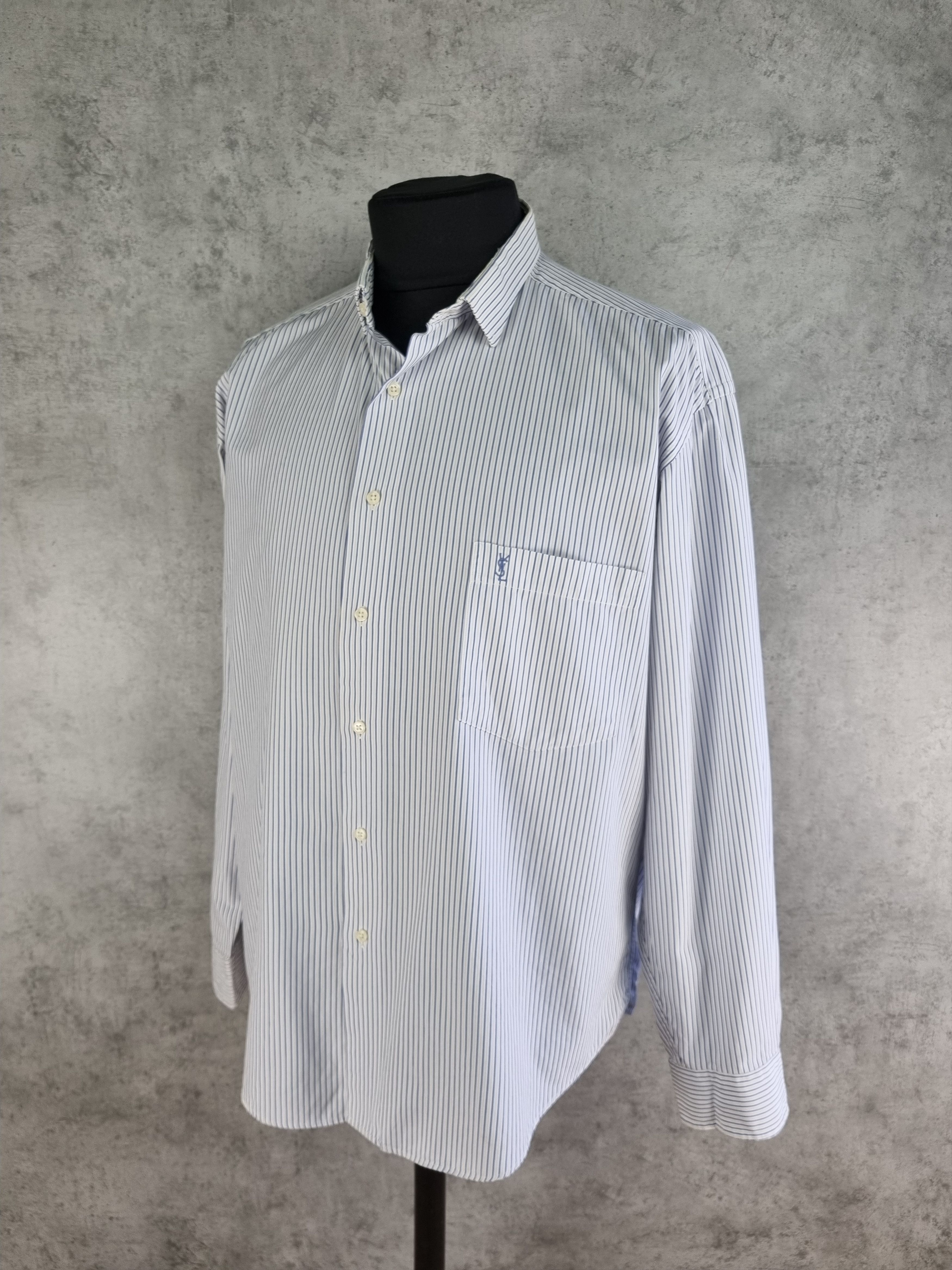 Yves Saint Laurent 90s YSL Yves Saint Laurent Pour Homme shirt Vintage Size US XL / EU 56 / 4 - 2 Thumbnail