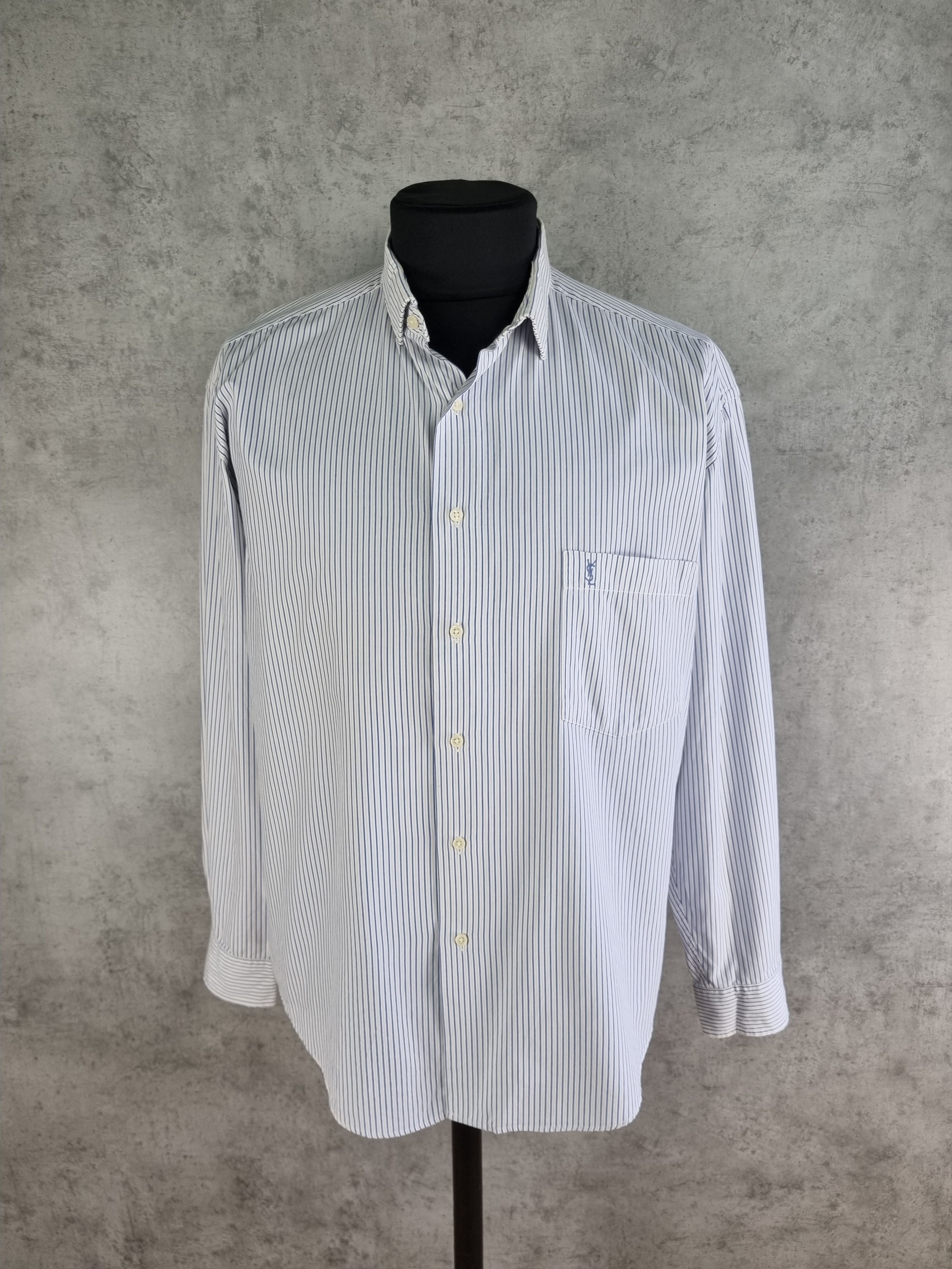 Yves Saint Laurent 90s YSL Yves Saint Laurent Pour Homme shirt Vintage Size US XL / EU 56 / 4 - 3 Thumbnail