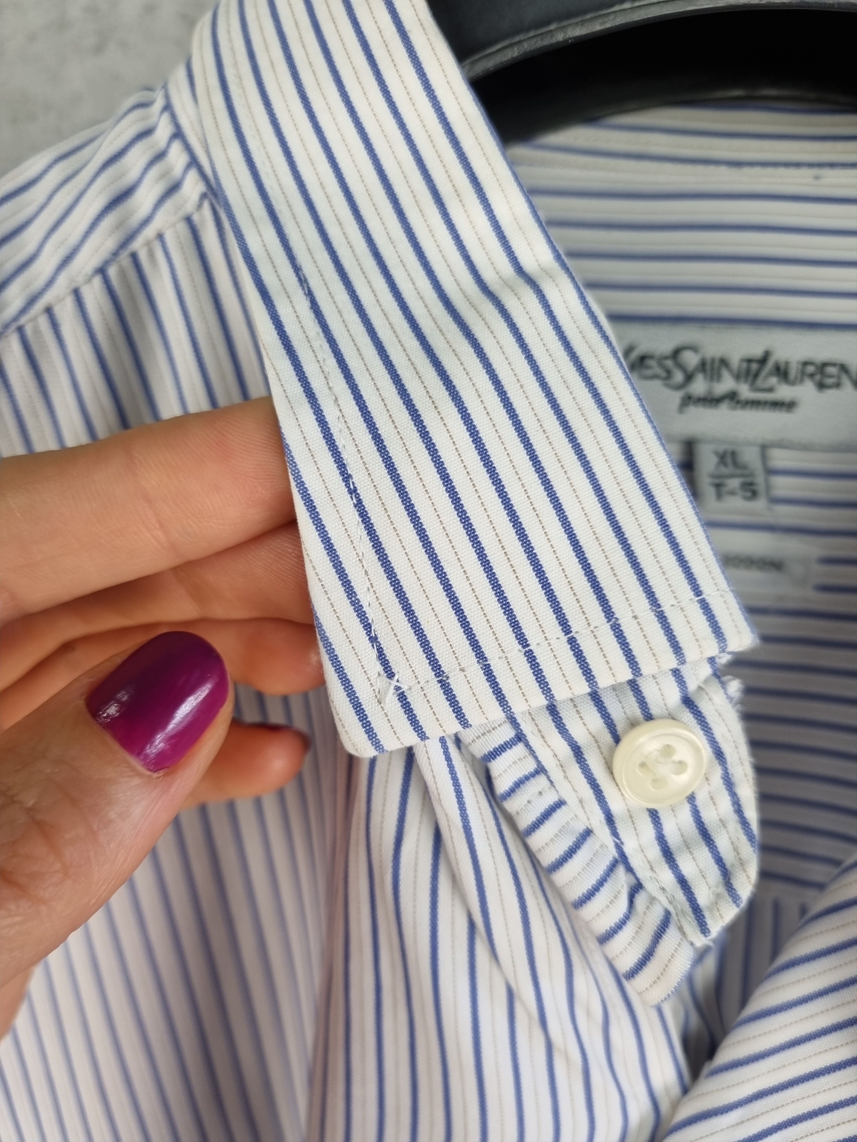 Yves Saint Laurent 90s YSL Yves Saint Laurent Pour Homme shirt Vintage Size US XL / EU 56 / 4 - 11 Thumbnail