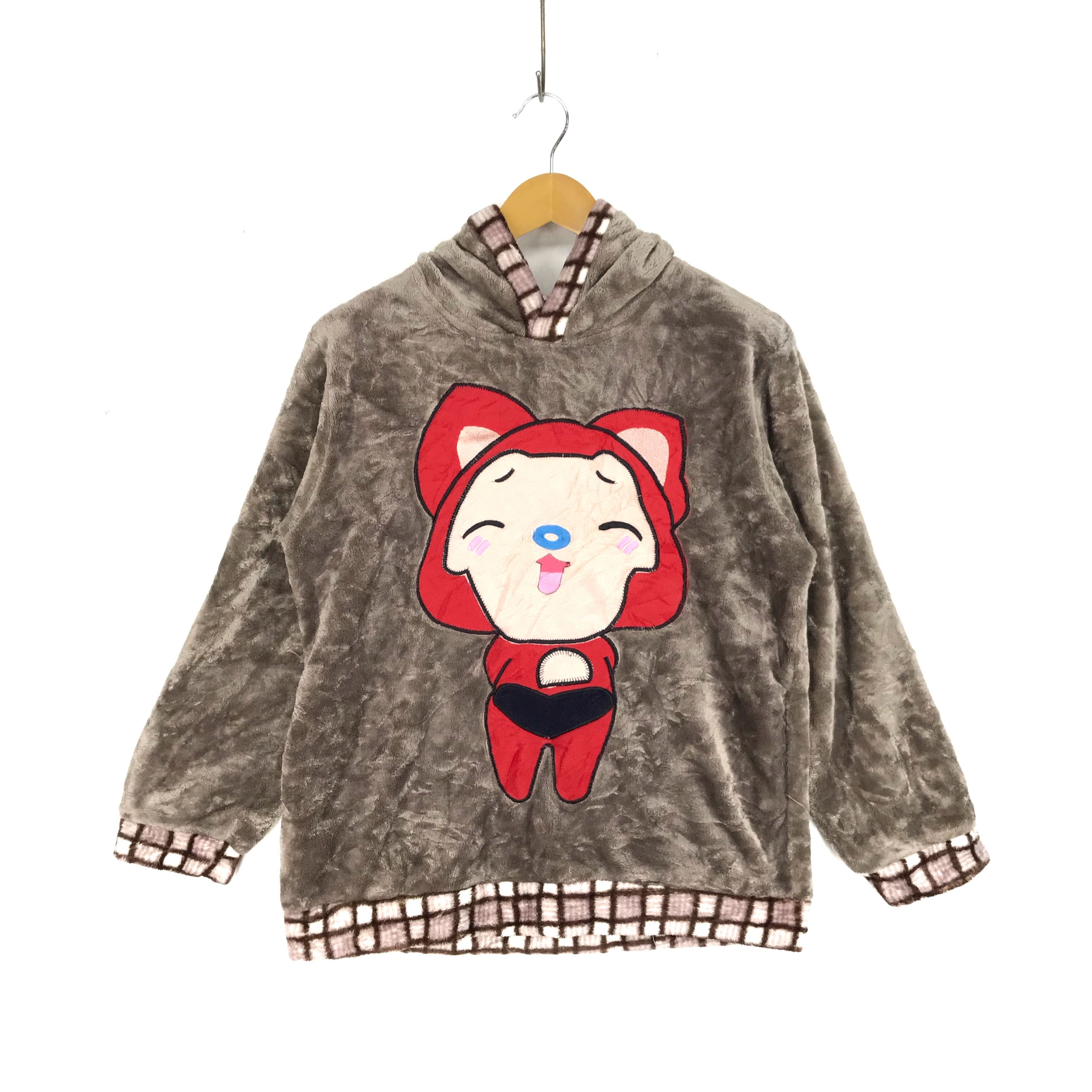 Japanese Brand AIBAOSHUFUSHI Fleece Hoodie Pullover #2428-84 Size L / US 10 / IT 46 - 1 Thumbnail