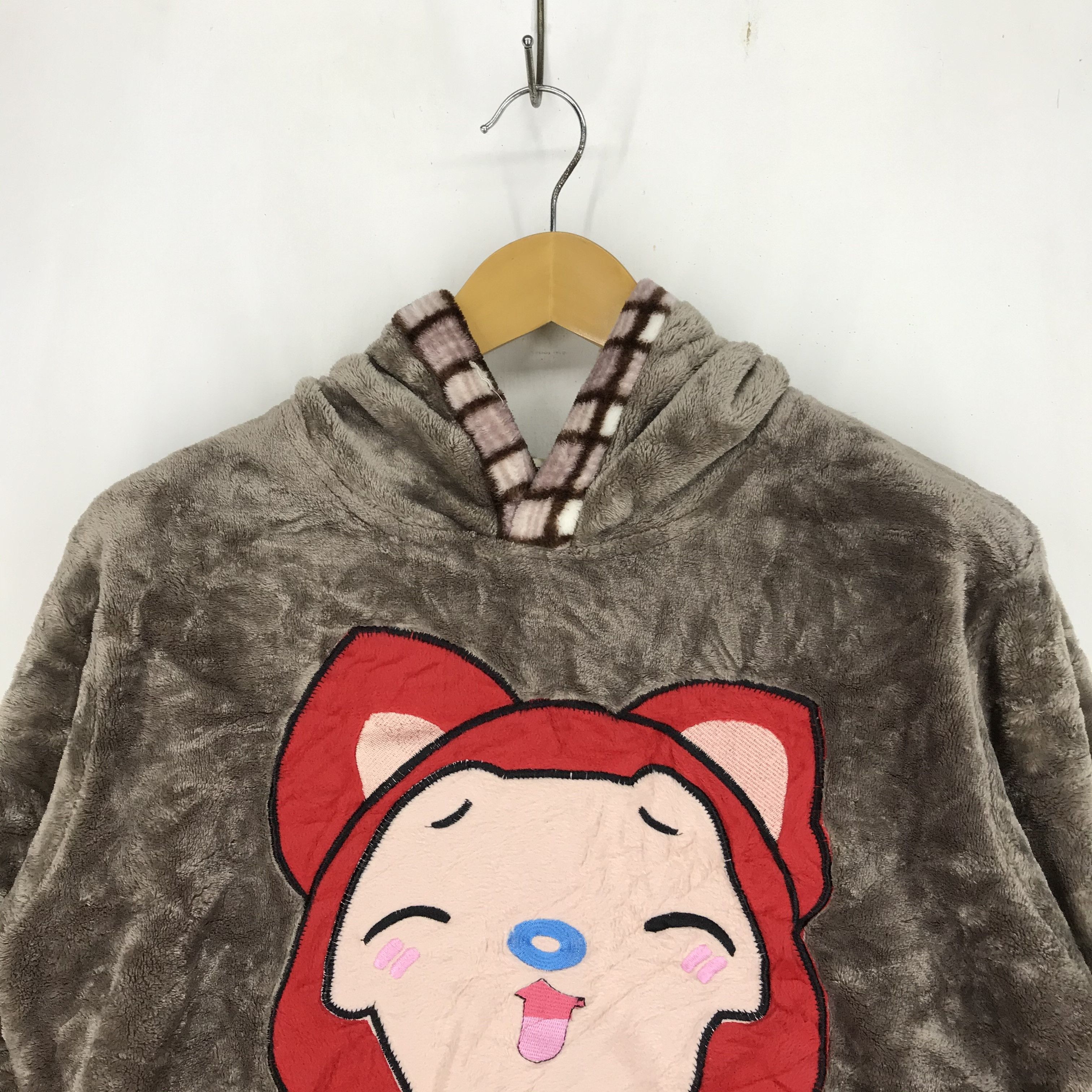 Japanese Brand AIBAOSHUFUSHI Fleece Hoodie Pullover #2428-84 Size L / US 10 / IT 46 - 2 Thumbnail