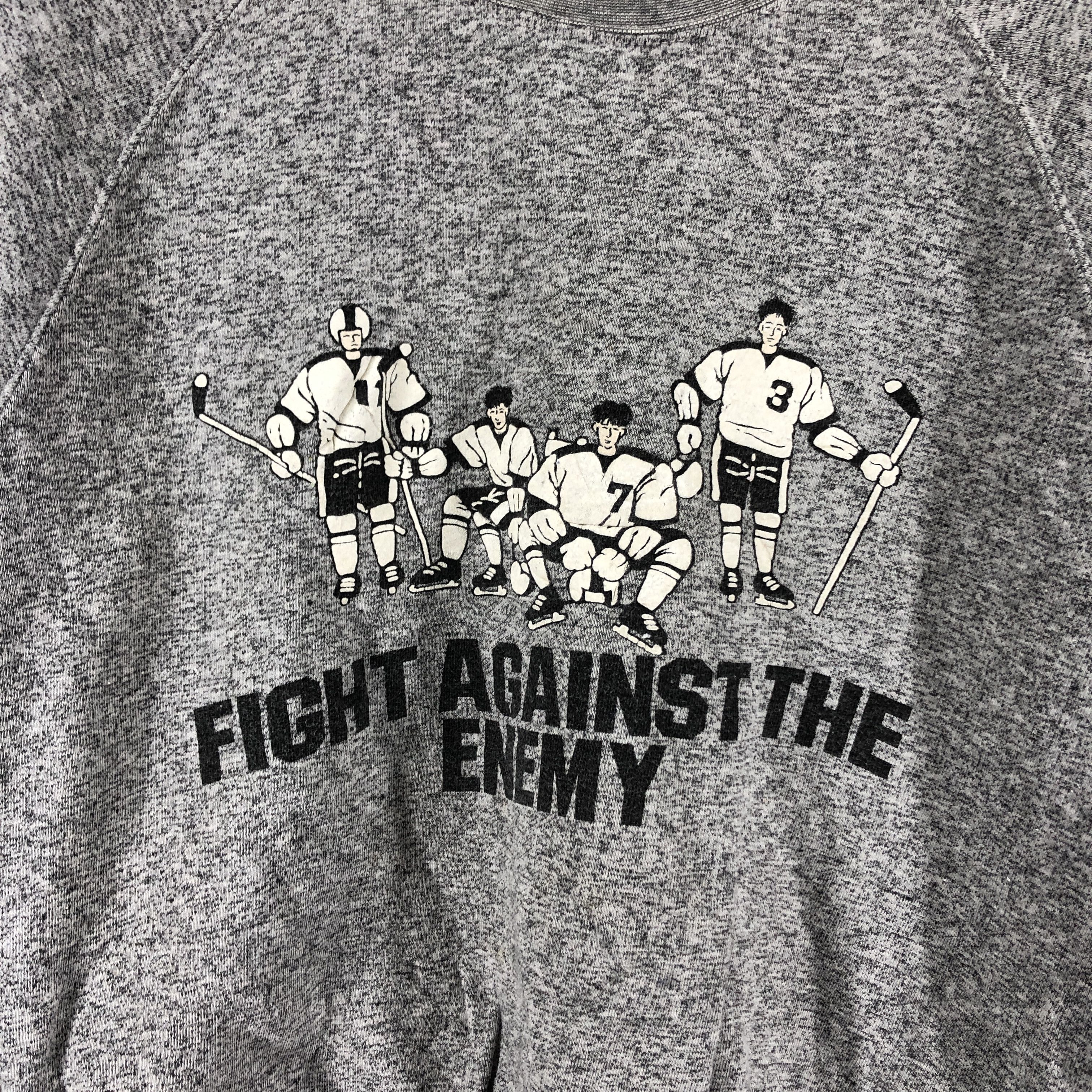Japanese Brand Vintage FIGHT AGAINST THE ENEMY by GLEEFUL Sweatshirt #801/Y Size S / US 4 / IT 40 - 2 Thumbnail