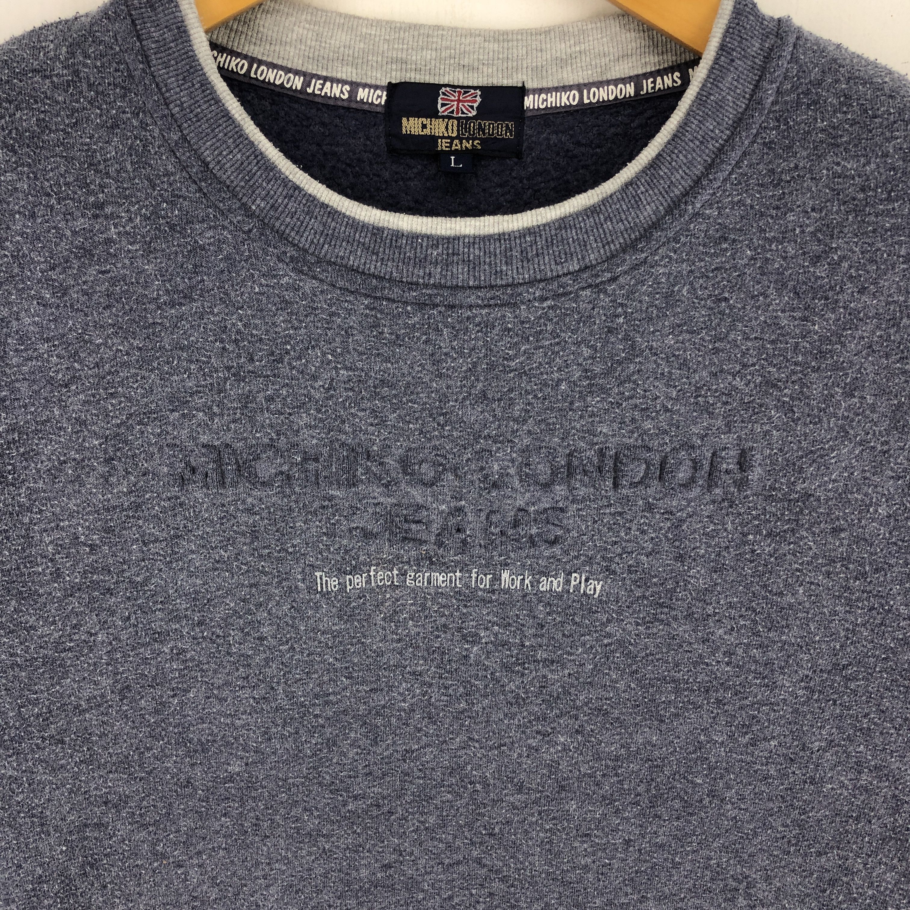 Japanese Brand MICHIKO LONDON JEANS Crew Neck Sweatshirt #2223-77 Size S / US 4 / IT 40 - 2 Thumbnail