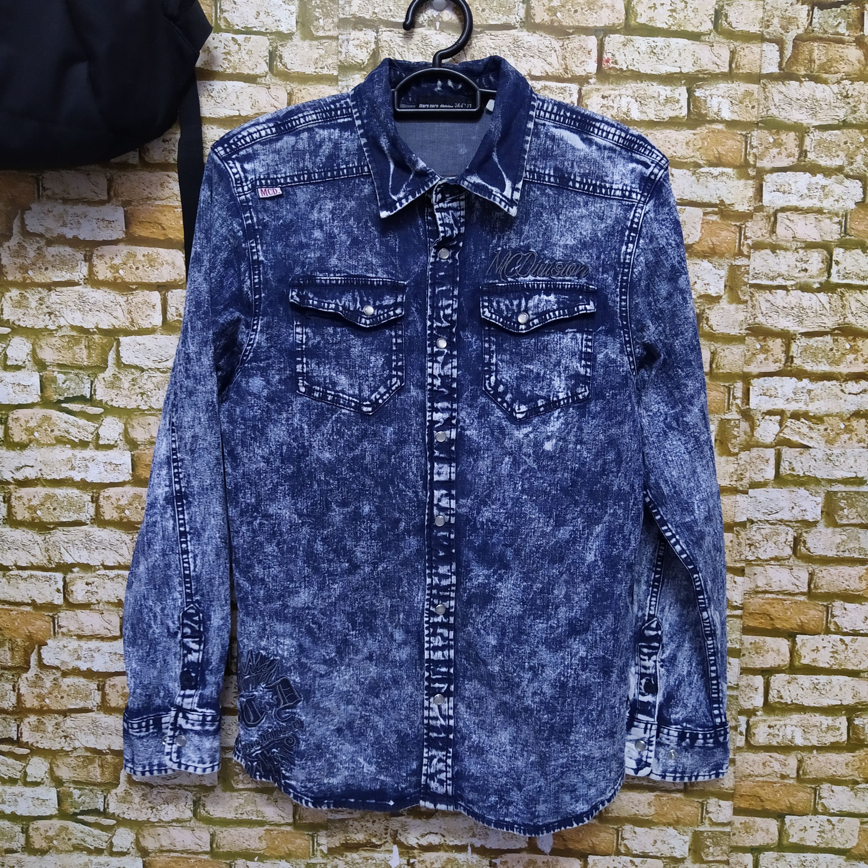 Japanese Brand MCD MORE CORE DIVISION PUNK DENIM SHIRT (D429) Size US L / EU 52-54 / 3 - 1 Thumbnail