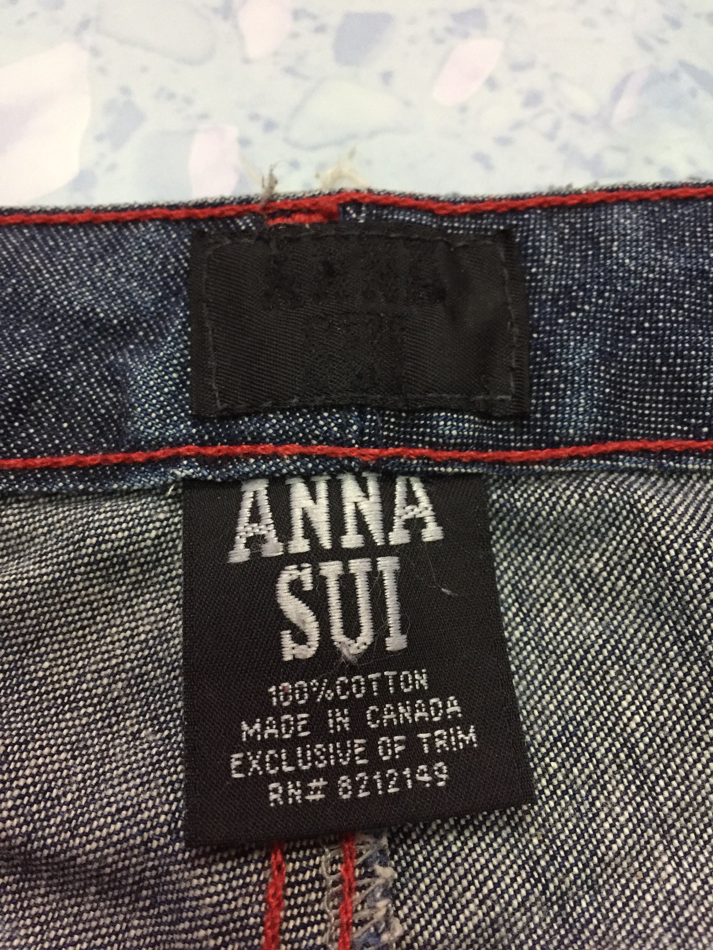 Designer Anna Sui Denim Jeans Size US 29 - 5 Thumbnail