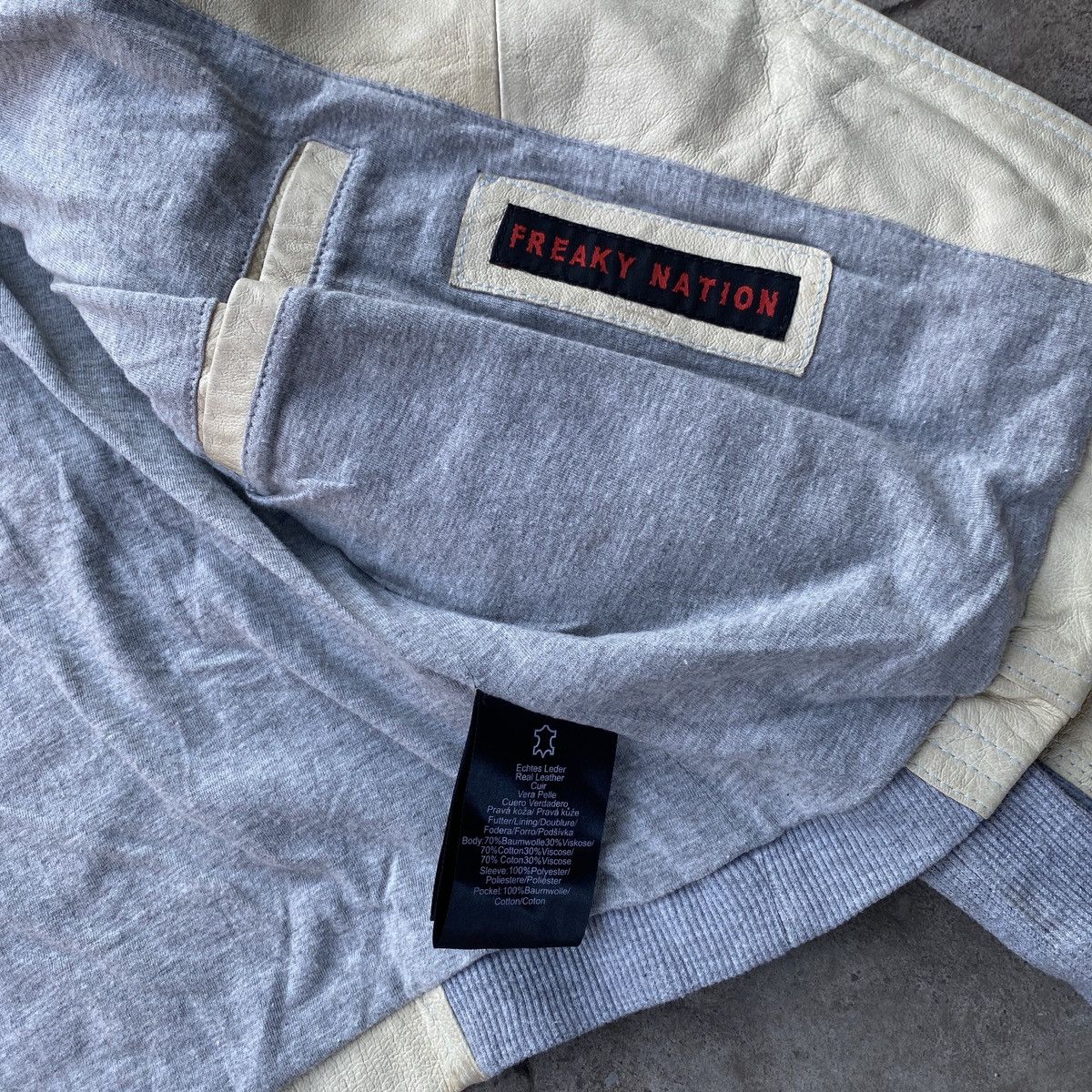 Japanese Brand × Vintage Vintage Y2K Leather Jacket Freaky Nation Size L / US 10 / IT 46 - 3 Thumbnail