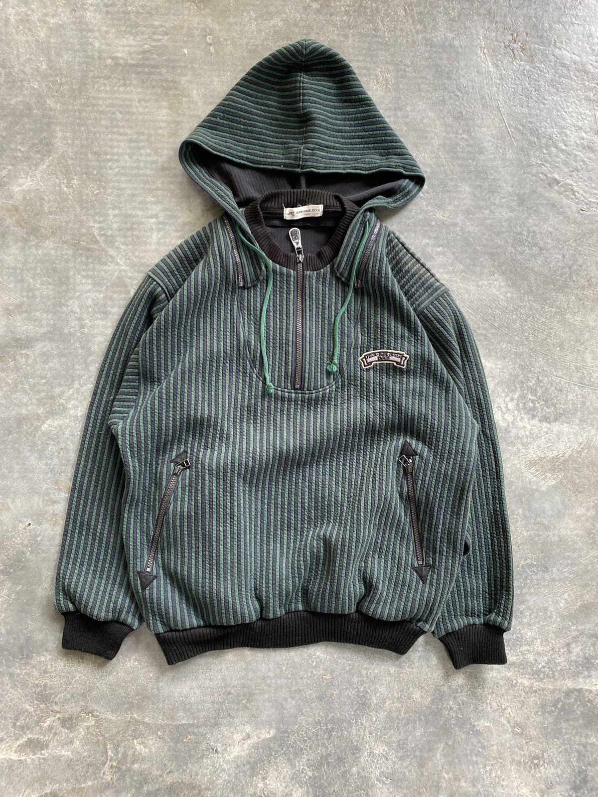 Japanese Brand 90s Jean Paul isola Japan Stripe hoodie Size US M / EU 48-50 / 2 - 2 Thumbnail