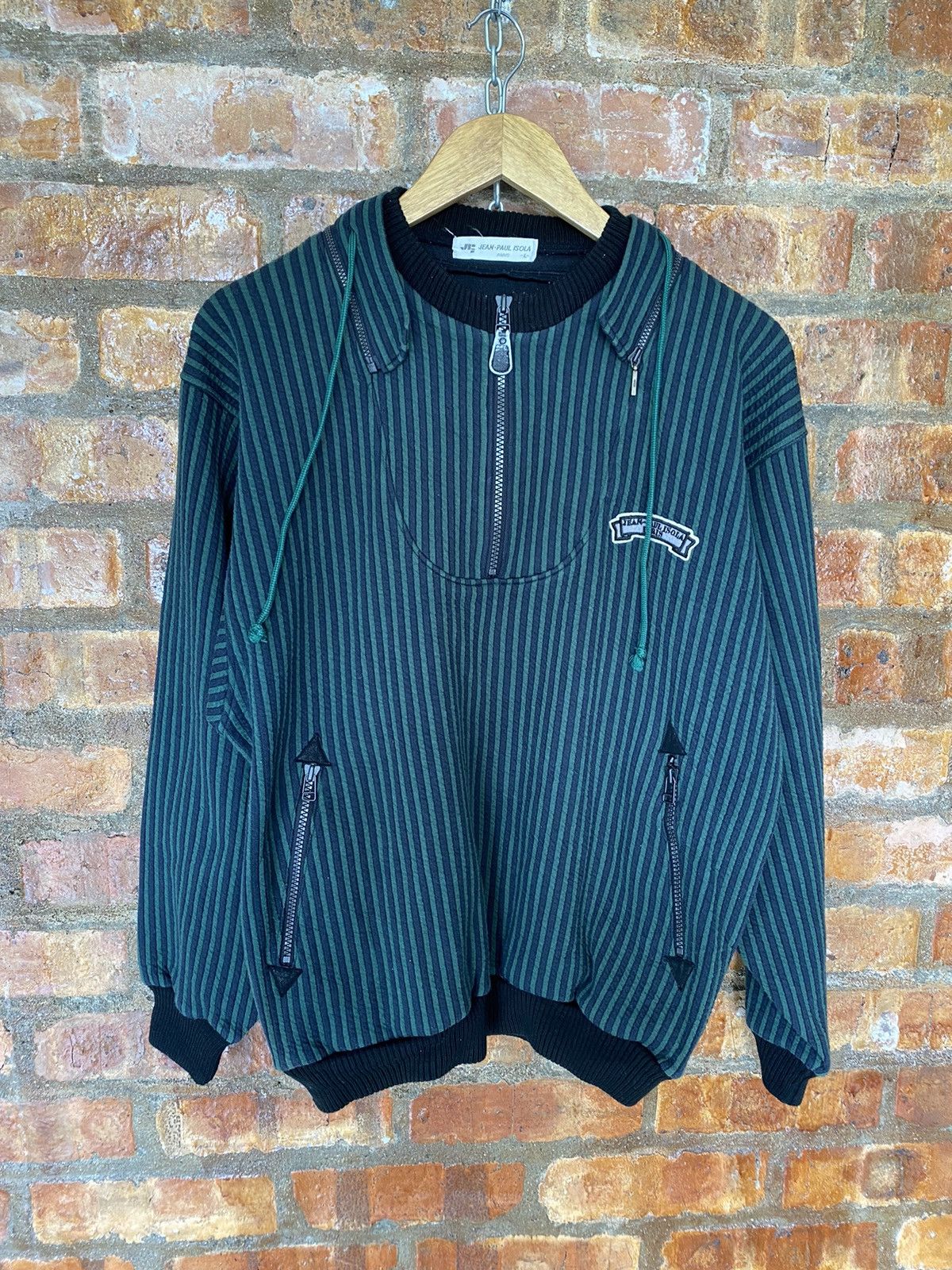 Japanese Brand 90s Jean Paul isola Japan Stripe hoodie Size US M / EU 48-50 / 2 - 3 Thumbnail