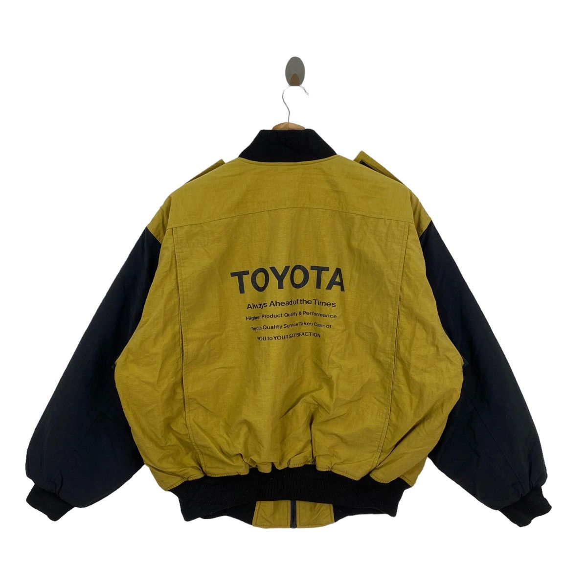 image of Vintage Toyota Racing Trd Workwear Mechanic Bomber Jacket in Yellow, Men's (Size Medium)
