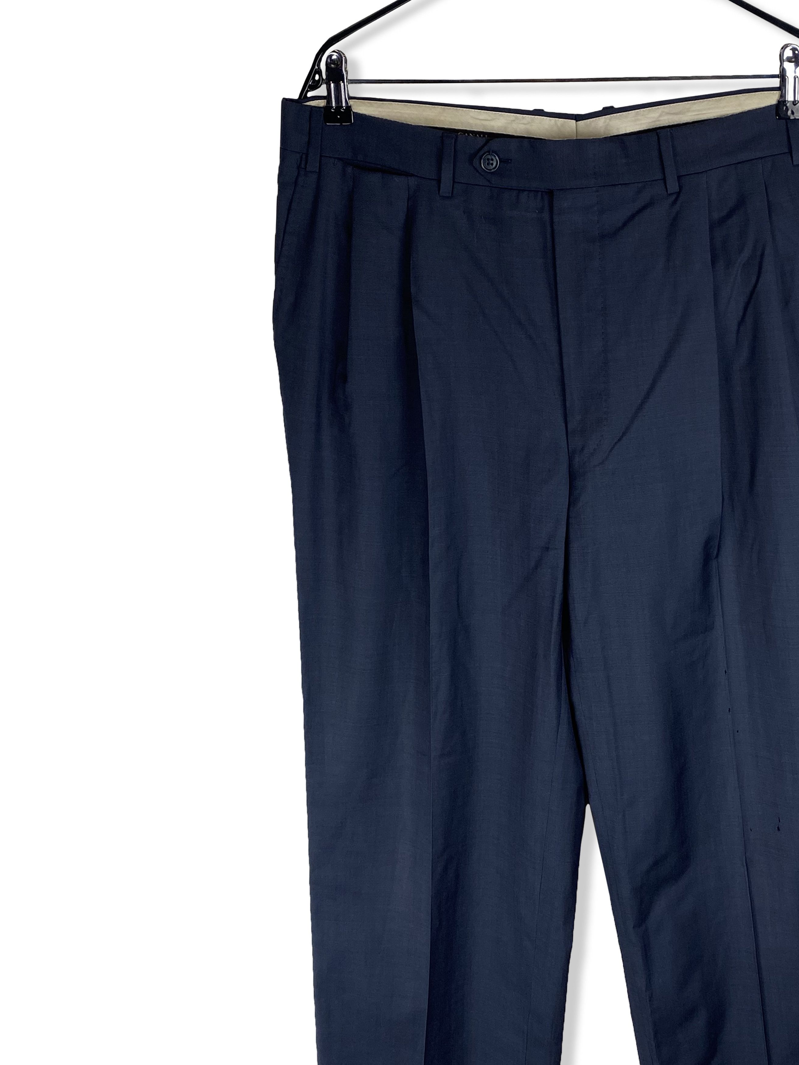 Canali Vintage CANALI Navy Pants M328 Size US 34 / EU 50 - 3 Thumbnail