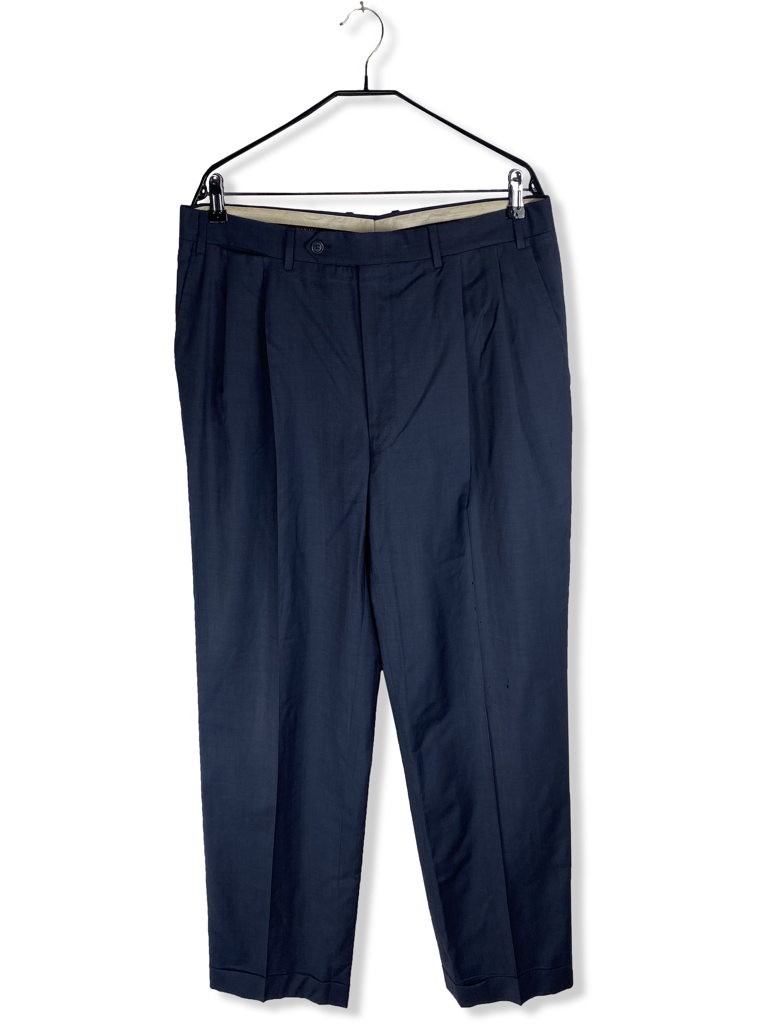 Canali Vintage CANALI Navy Pants M328 Size US 34 / EU 50 - 1 Thumbnail