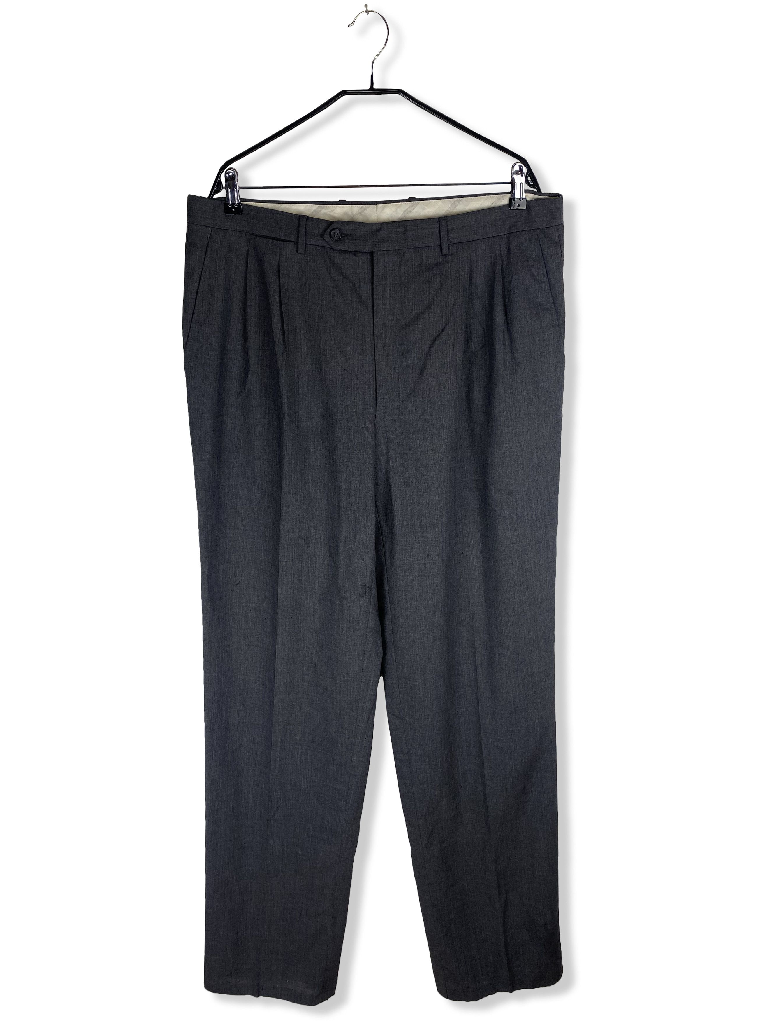 Canali Vintage CANALI Dark Grey Pants M329 Size US 37 - 1 Thumbnail