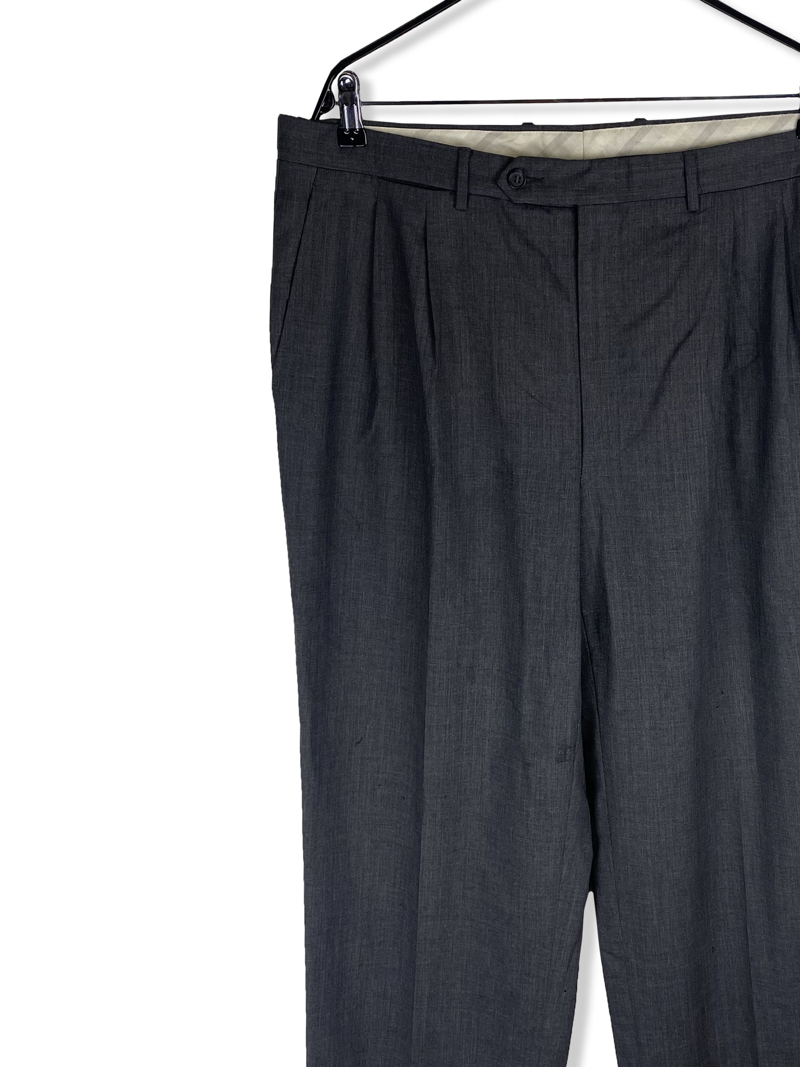 Canali Vintage CANALI Dark Grey Pants M329 Size US 37 - 3 Thumbnail