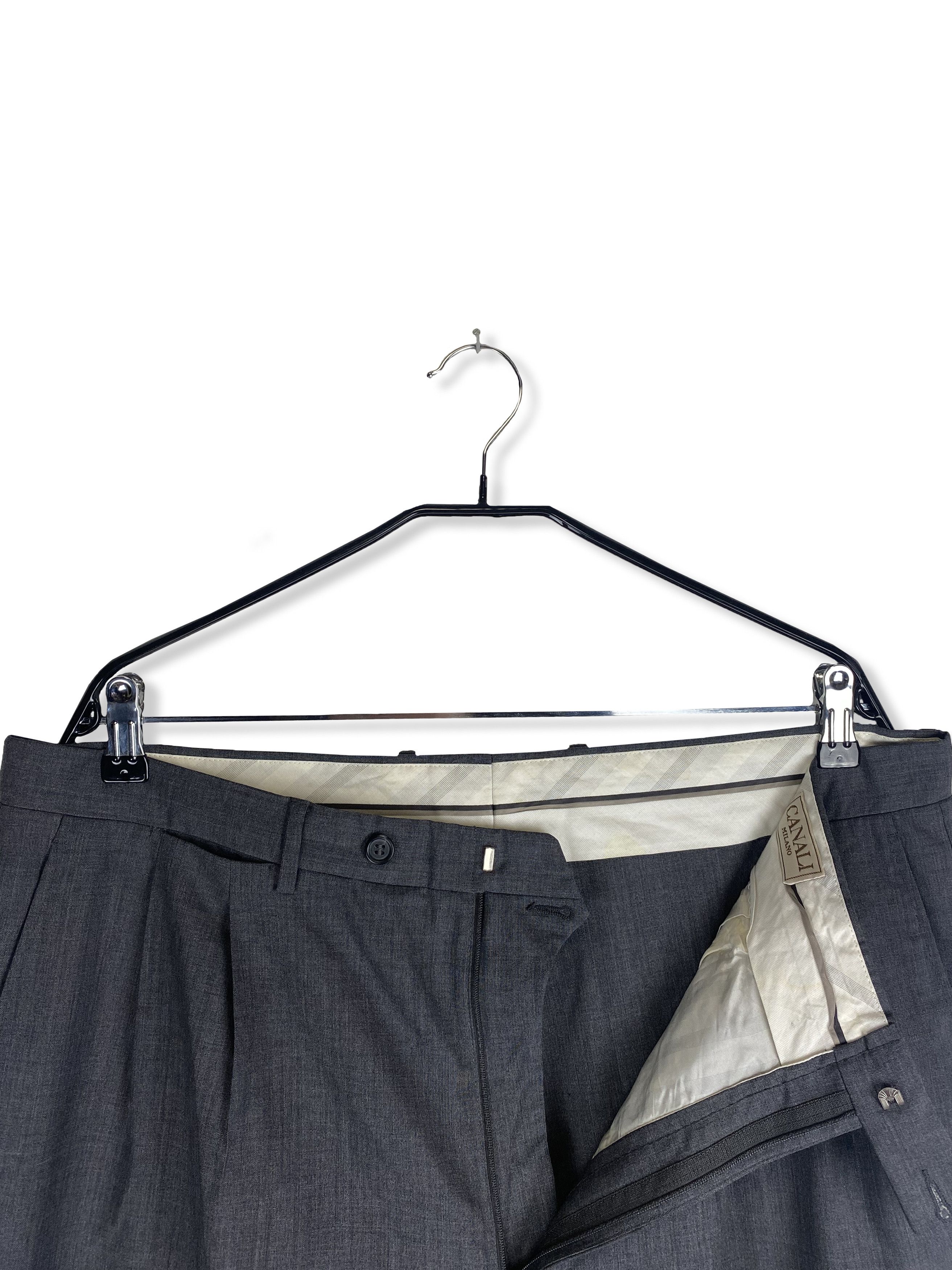 Canali Vintage CANALI Dark Grey Pants M329 Size US 37 - 4 Thumbnail