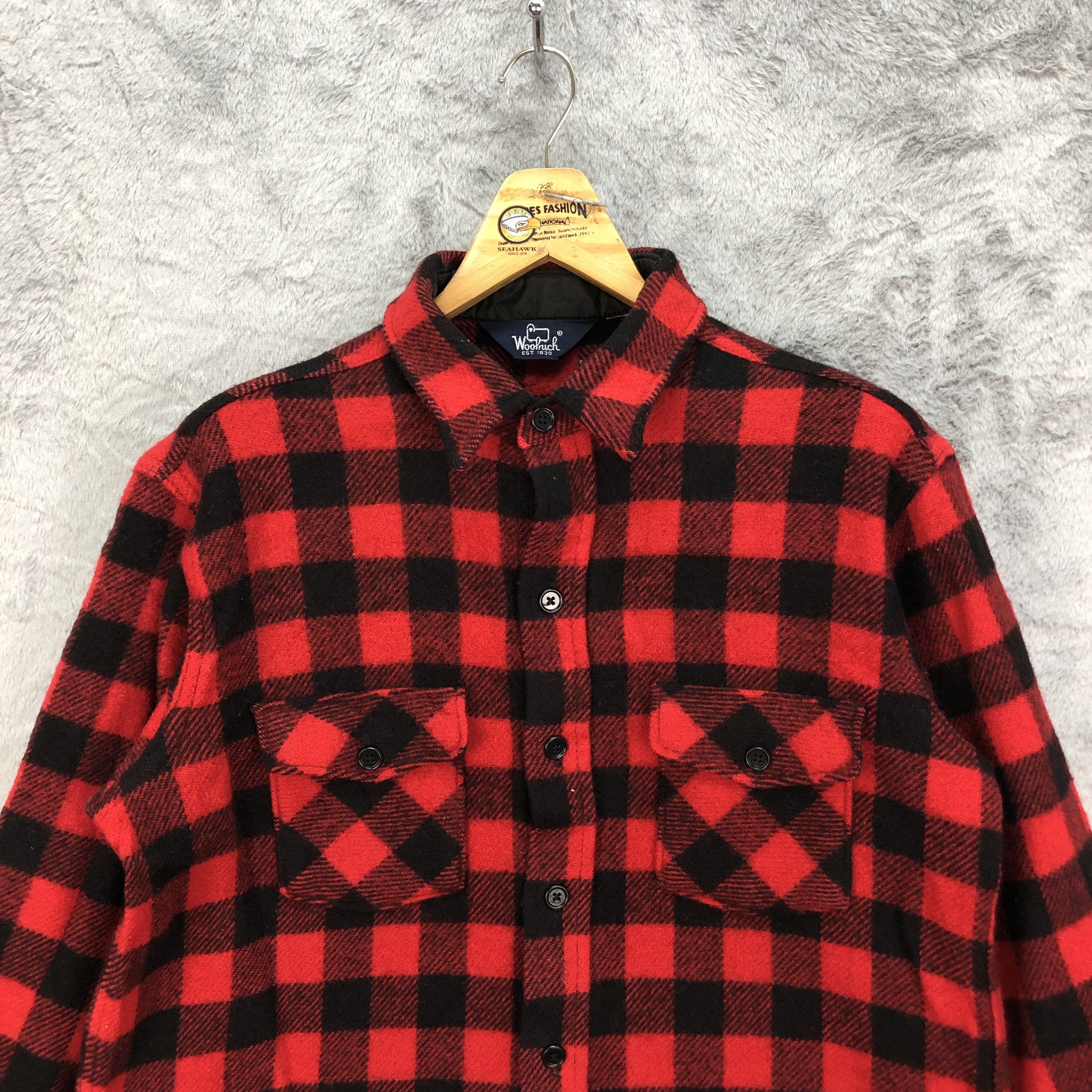 Woolrich Woolen Mills VINTAGE 80's WOOLRICH CHECKERED FLANNEL #4965-39 Size US L / EU 52-54 / 3 - 2 Thumbnail
