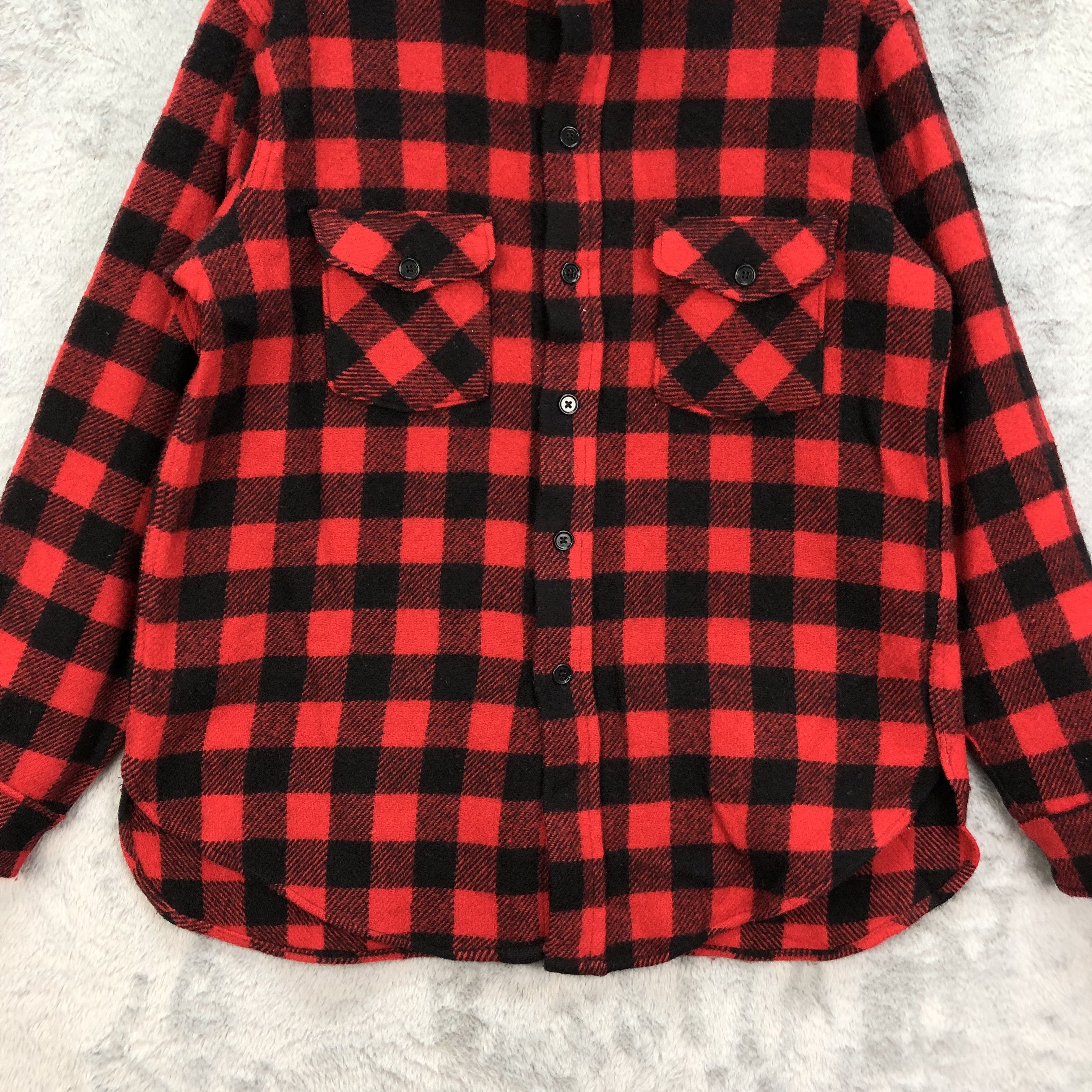 Woolrich Woolen Mills VINTAGE 80's WOOLRICH CHECKERED FLANNEL #4965-39 Size US L / EU 52-54 / 3 - 3 Thumbnail