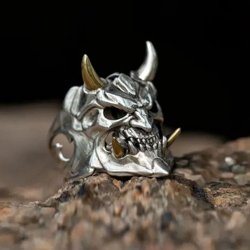 Other Demon Anger Skull Ring Size ONE SIZE - 5 Thumbnail