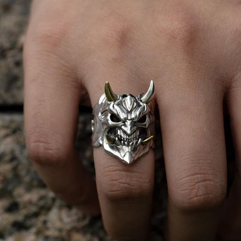 Other Demon Anger Skull Ring Size ONE SIZE - 3 Thumbnail