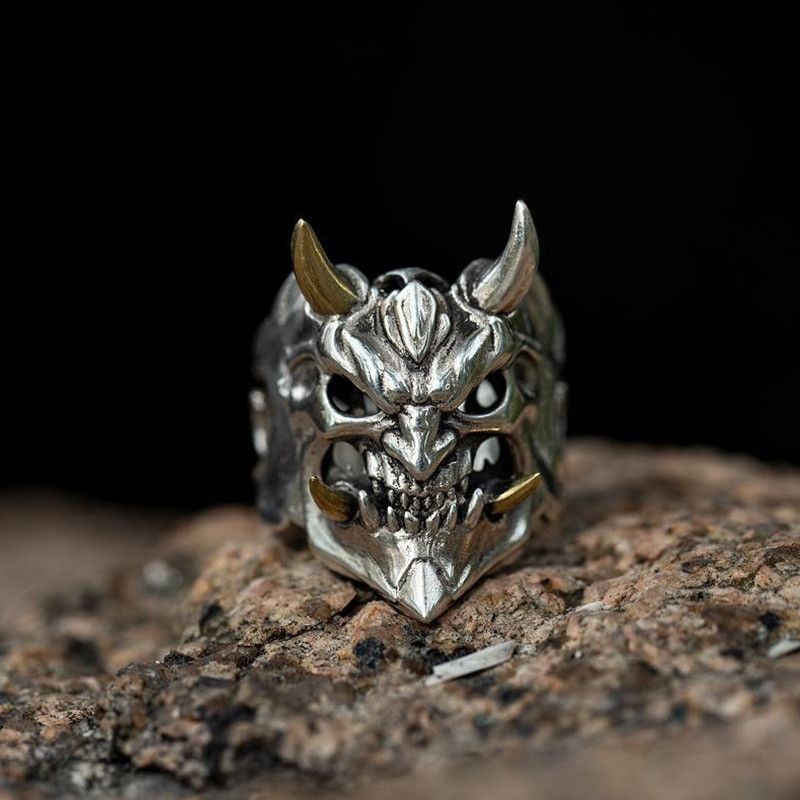 Other Demon Anger Skull Ring Size ONE SIZE - 2 Thumbnail