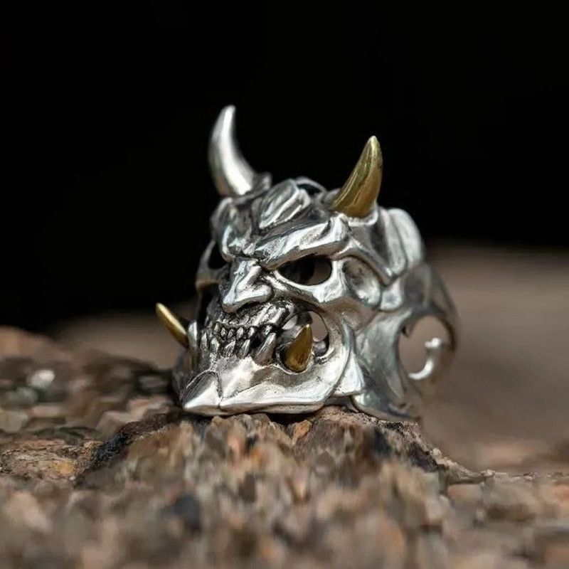 Other Demon Anger Skull Ring Size ONE SIZE - 4 Thumbnail