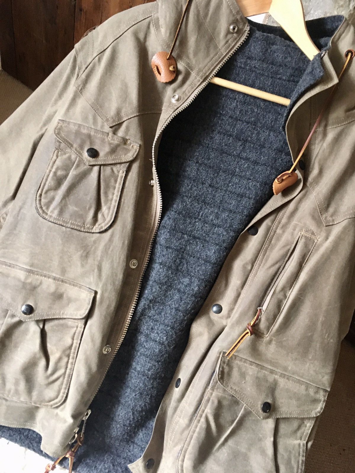 Monitaly Monitaly Waxed Canvas Felt lined Mountain Parka M Size US M / EU 48-50 / 2 - 13 Thumbnail