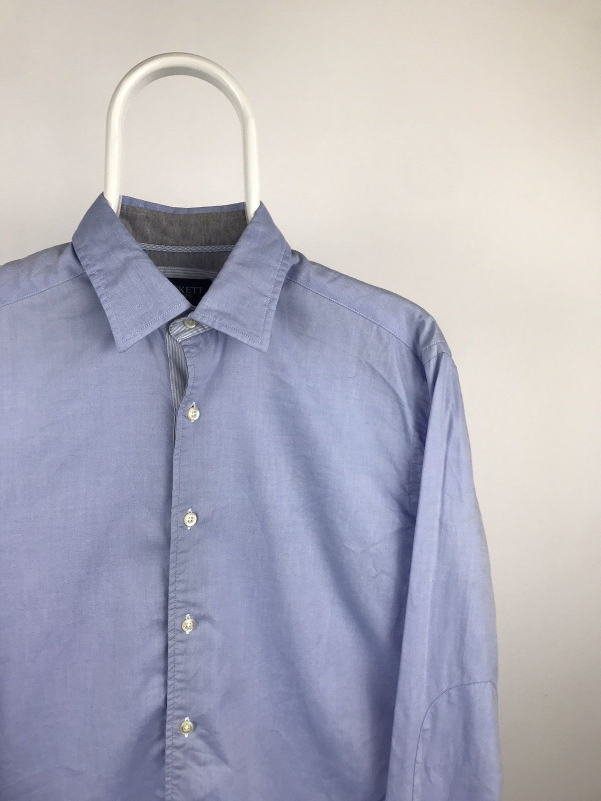 Hackett Hackett London Oxford Multi Trim Long Sleeve Shirt Sky Blue Size US S / EU 44-46 / 1 - 2 Thumbnail