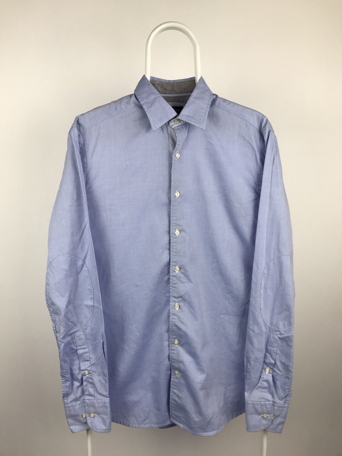 Hackett Hackett London Oxford Multi Trim Long Sleeve Shirt Sky Blue Size US S / EU 44-46 / 1 - 1 Thumbnail