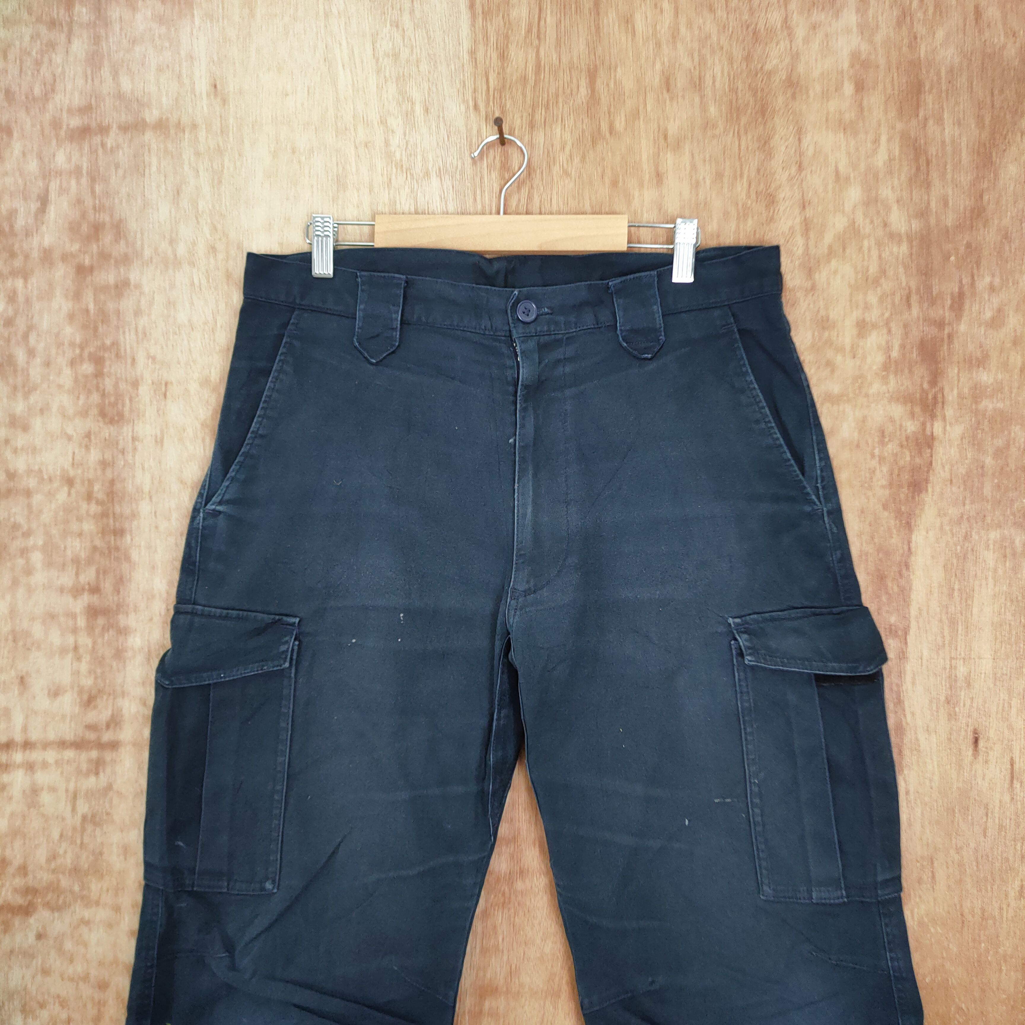 Japanese Brand × Vintage JAPANESE BRAND DARK BLUE WORKWEAR CARGO PANTS Size US 34 / EU 50 - 2 Thumbnail