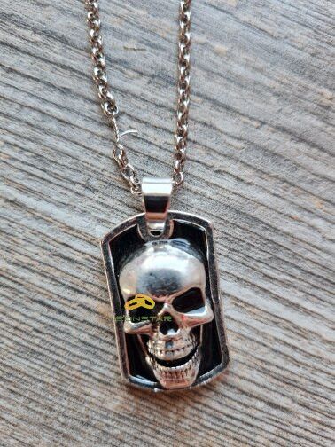 Jewelry 50cm Carved Skull Pattern Pendant Necklace Size ONE SIZE - 5 Thumbnail