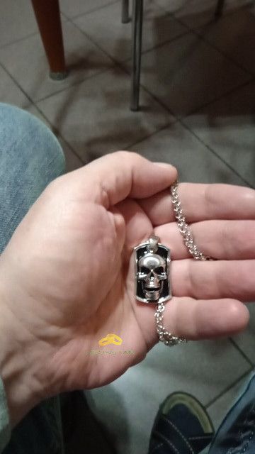 Jewelry 50cm Carved Skull Pattern Pendant Necklace Size ONE SIZE - 4 Thumbnail