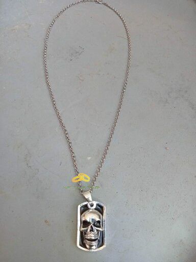 Jewelry 50cm Carved Skull Pattern Pendant Necklace Size ONE SIZE - 6 Thumbnail