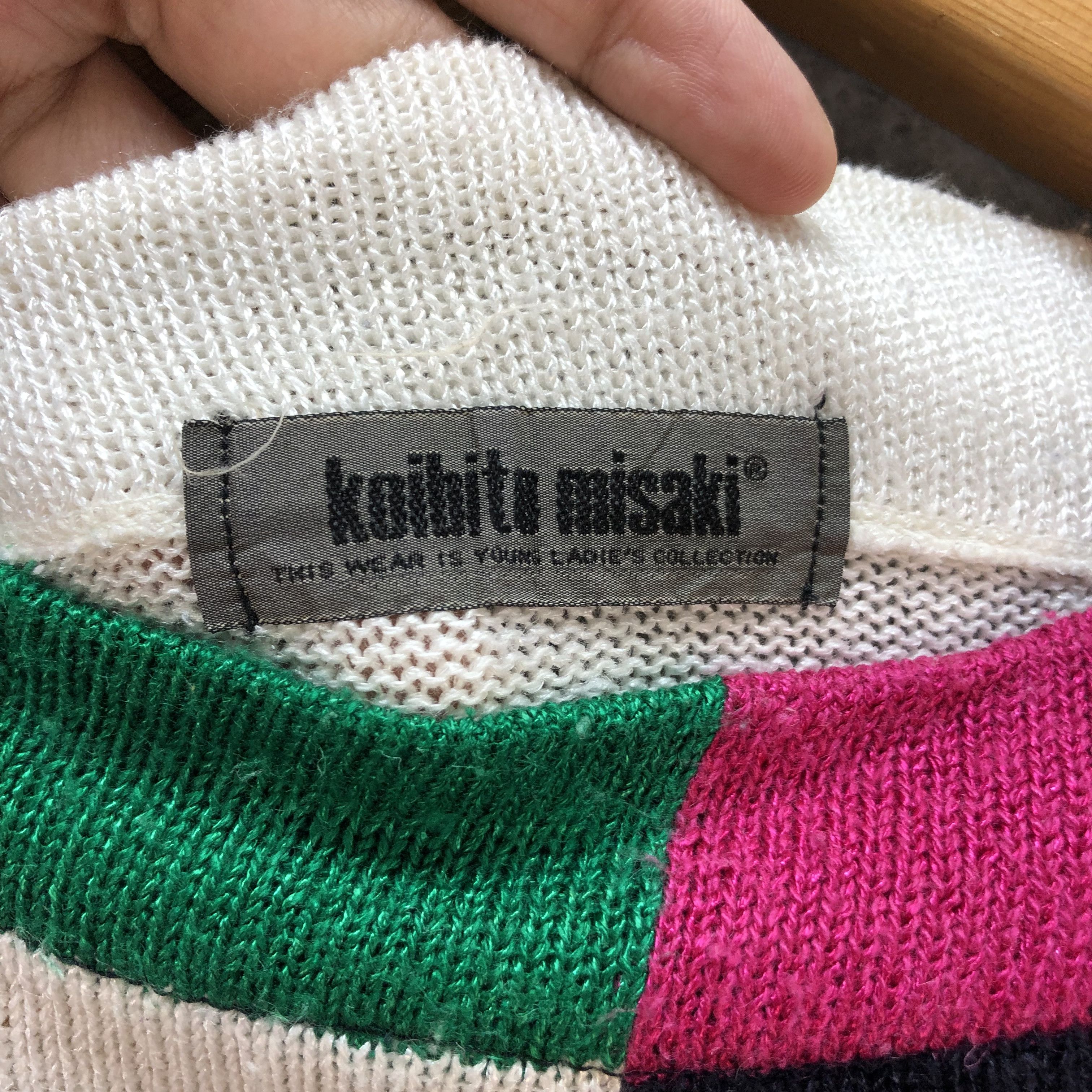 Japanese Brand VINTAGE KOIBITO MISAKI SHINY AGLEAN KNITWEAR #6996-104 Size S / US 4 / IT 40 - 8 Thumbnail