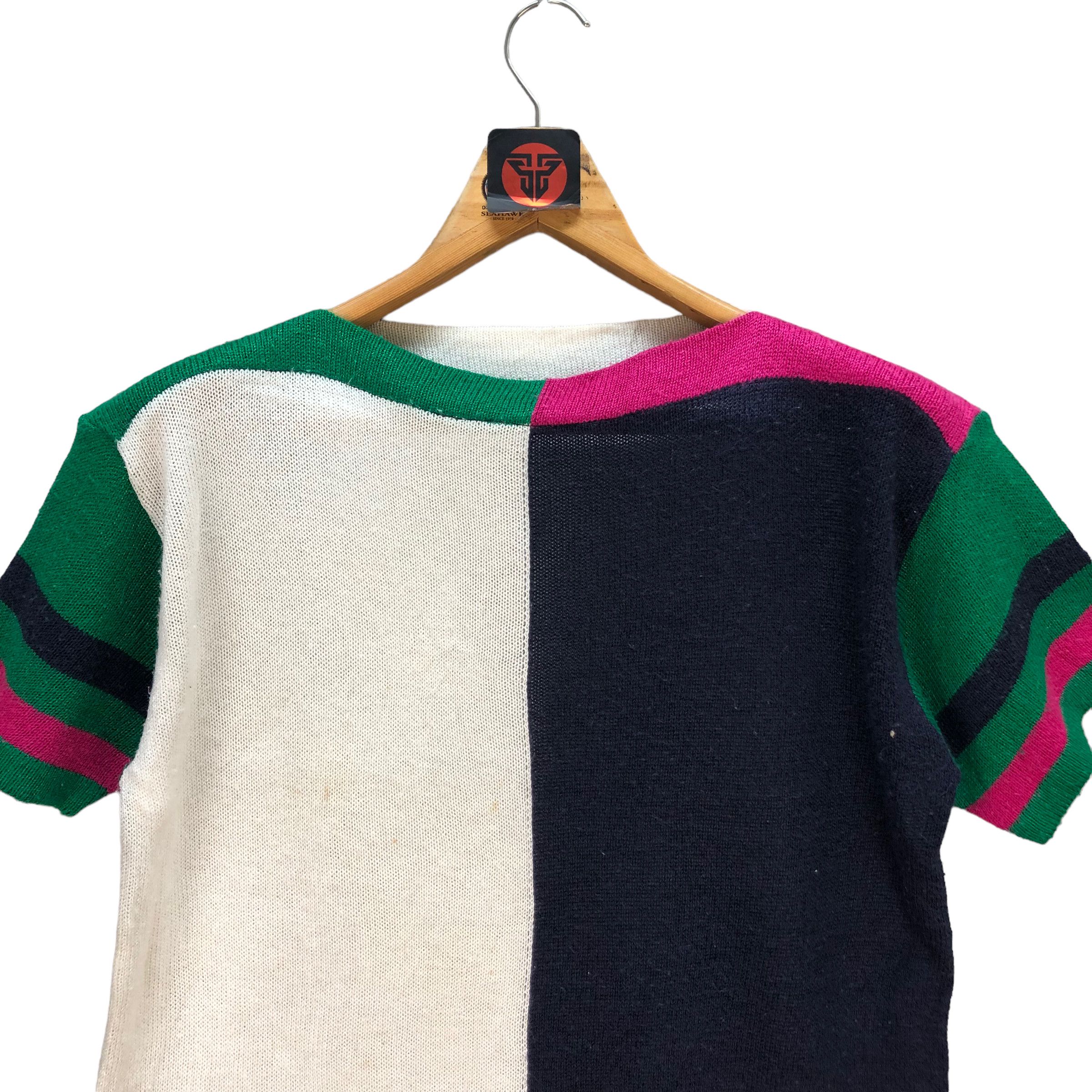 Japanese Brand VINTAGE KOIBITO MISAKI SHINY AGLEAN KNITWEAR #6996-104 Size S / US 4 / IT 40 - 2 Thumbnail