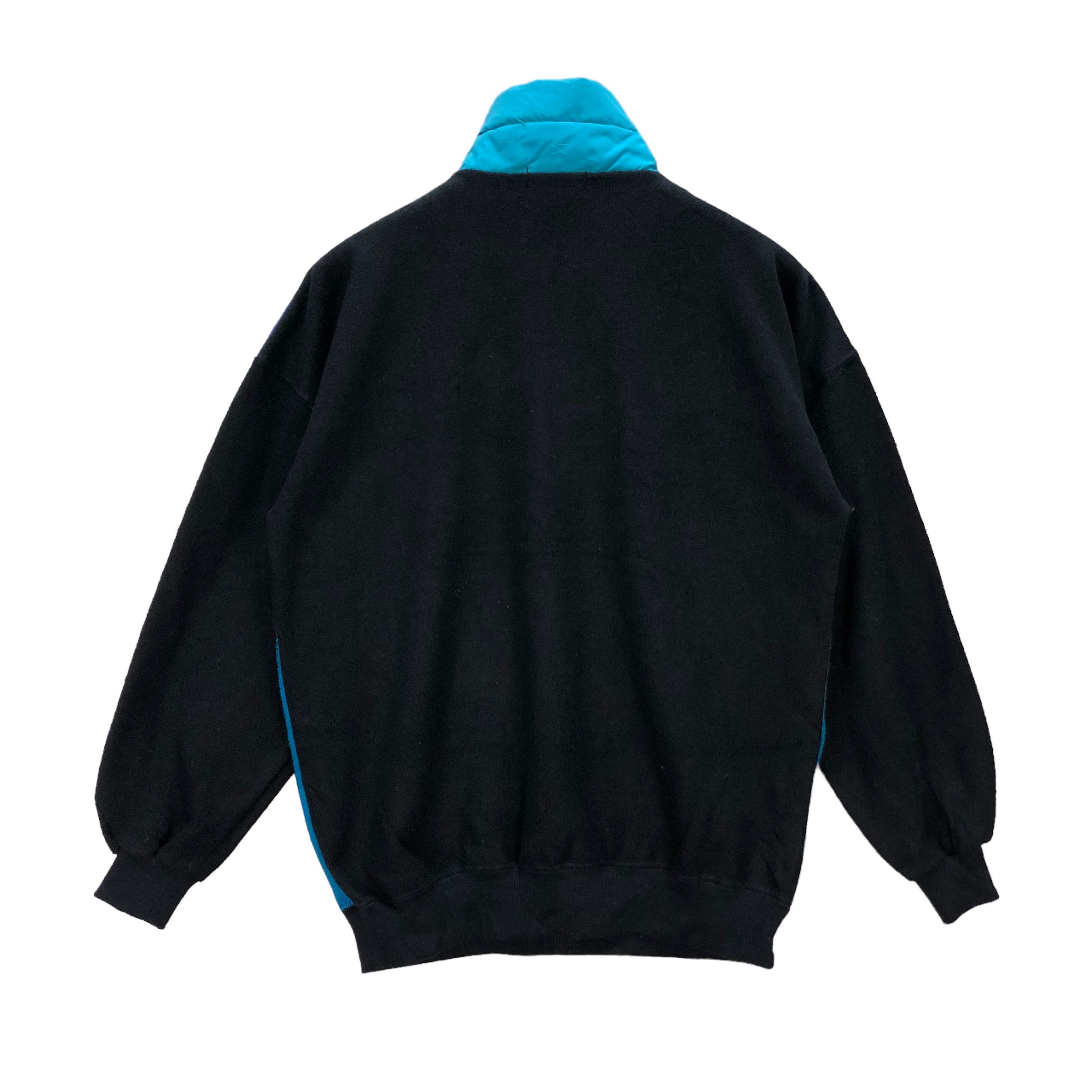 Japanese Brand WS. CLUB COLORBLOCK HALFZIP TURTLE NECK SWEATSHIRT #6992-104 Size US L / EU 52-54 / 3 - 9 Thumbnail