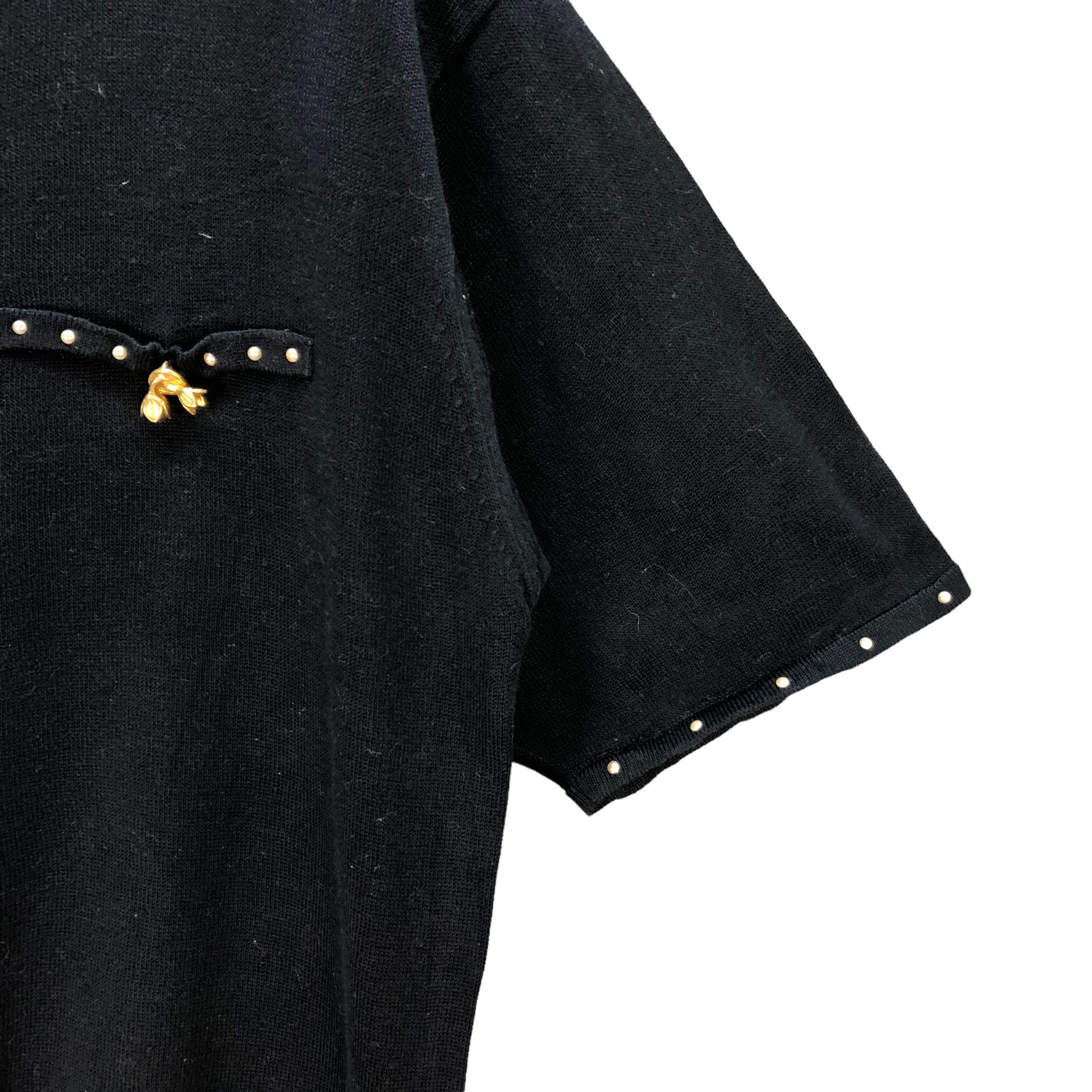 Japanese Brand GRES PARIS SHORT SLEEVE KNIT SWEATER #6998-104 Size M / US 6-8 / IT 42-44 - 7 Thumbnail