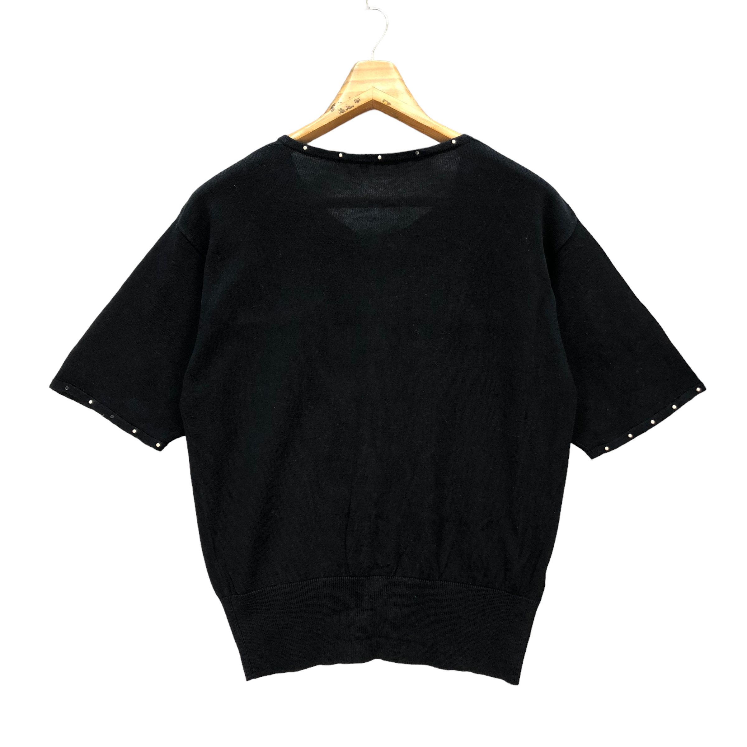 Japanese Brand GRES PARIS SHORT SLEEVE KNIT SWEATER #6998-104 Size M / US 6-8 / IT 42-44 - 13 Thumbnail